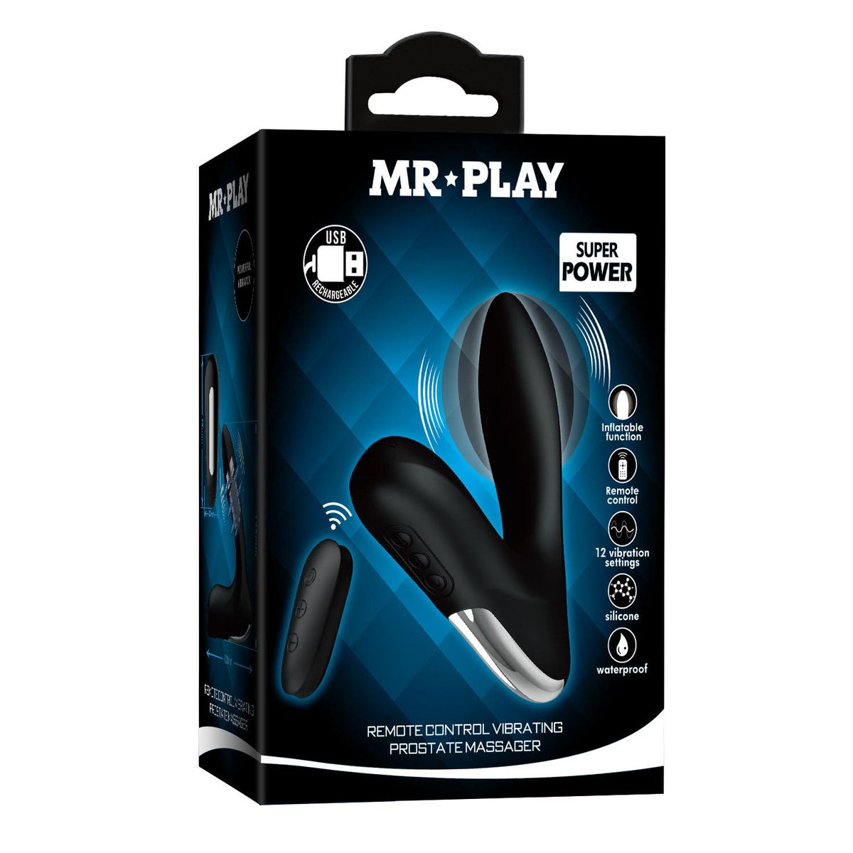 8-Nadmuchiwany wibrujący masażer prostaty Mr. Play z pilotem-8