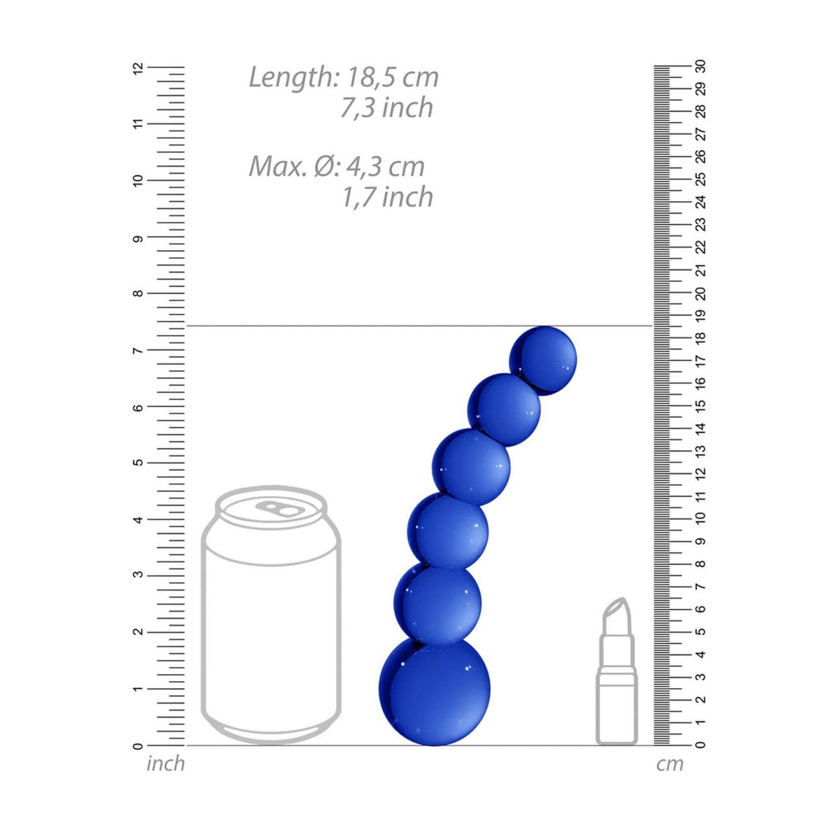 10-Dildo szklane Planets Chrystalino 18,5 cm-10