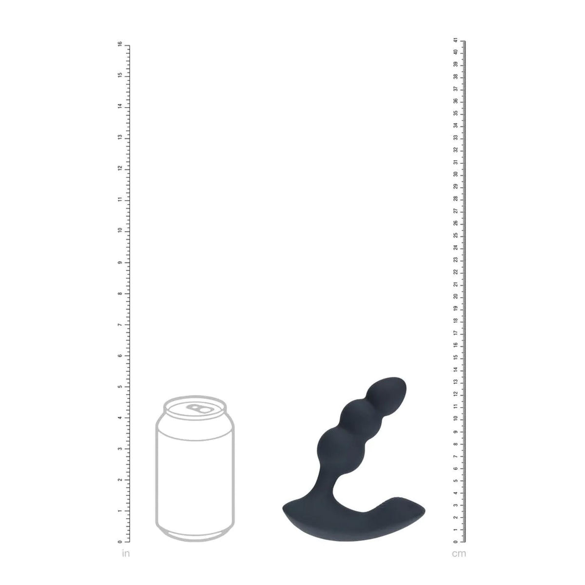 10-Korek analny wibrujący koralikowy Levelz zdalny czarny 14 cm USB-10