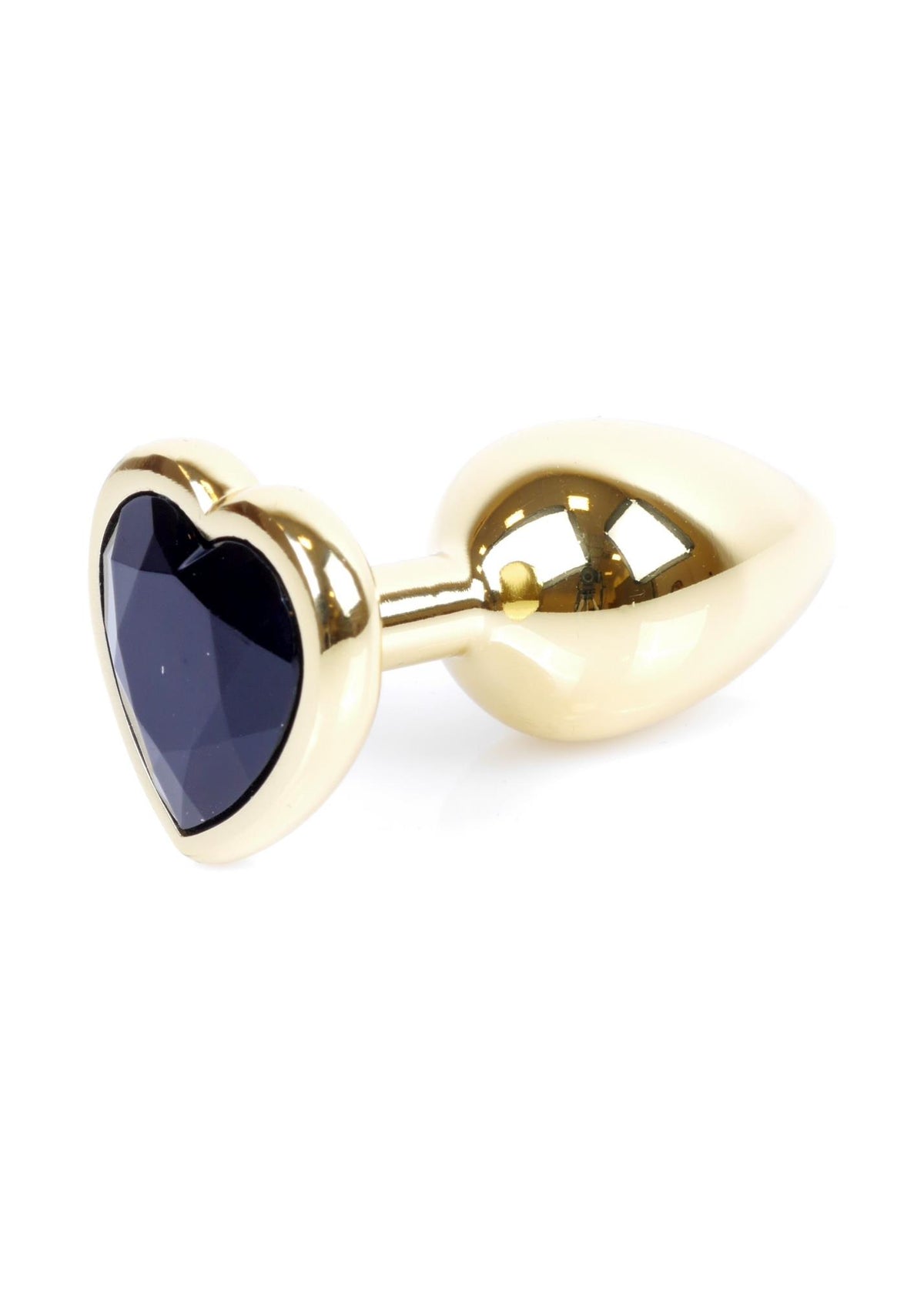 10-Biżuteria analna Gold Heart MyLove Toys czarna 7 cm-10