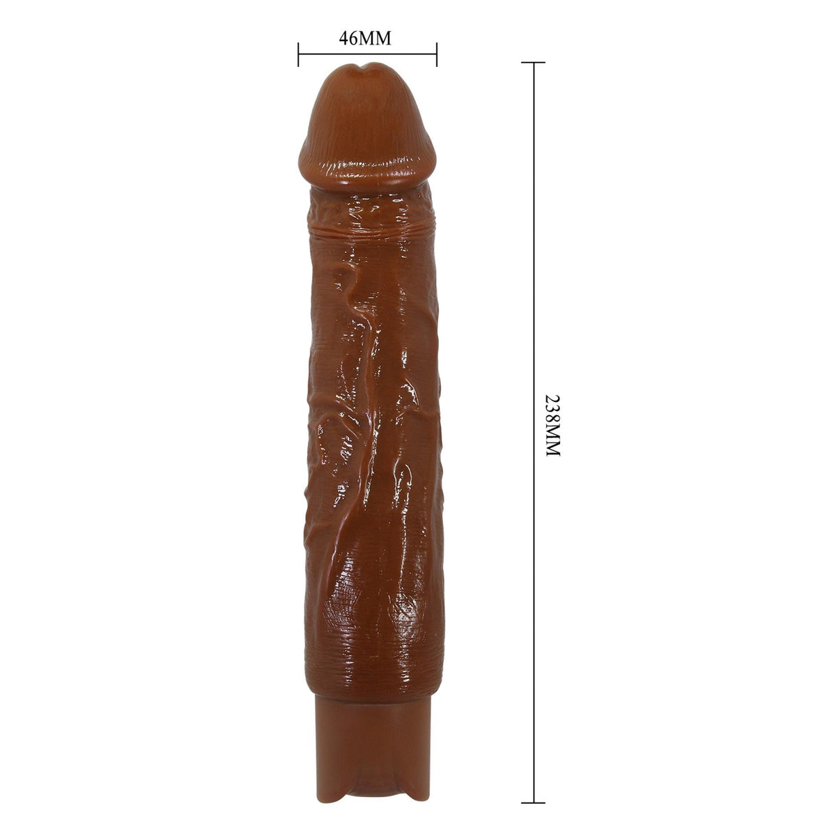 12-Realistyczny wibrator dildo Pretty Love Rufus brązowy USB-12