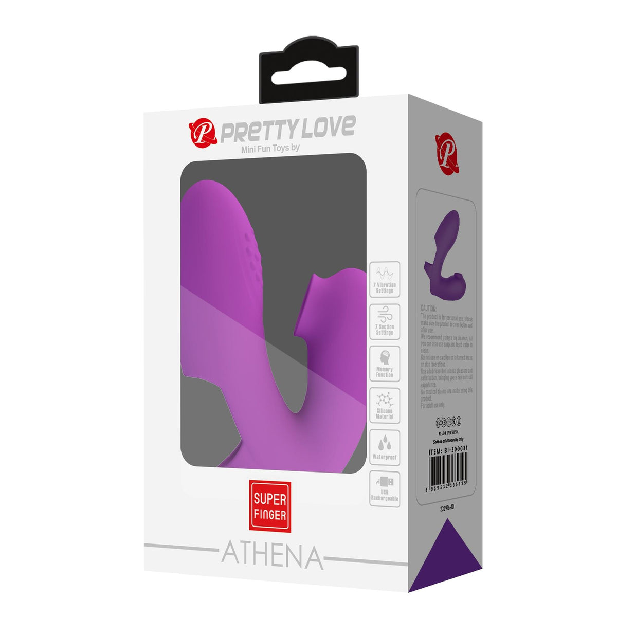 10-Wibrator na palec silikonowy Pretty Love Athena fioletowy-10