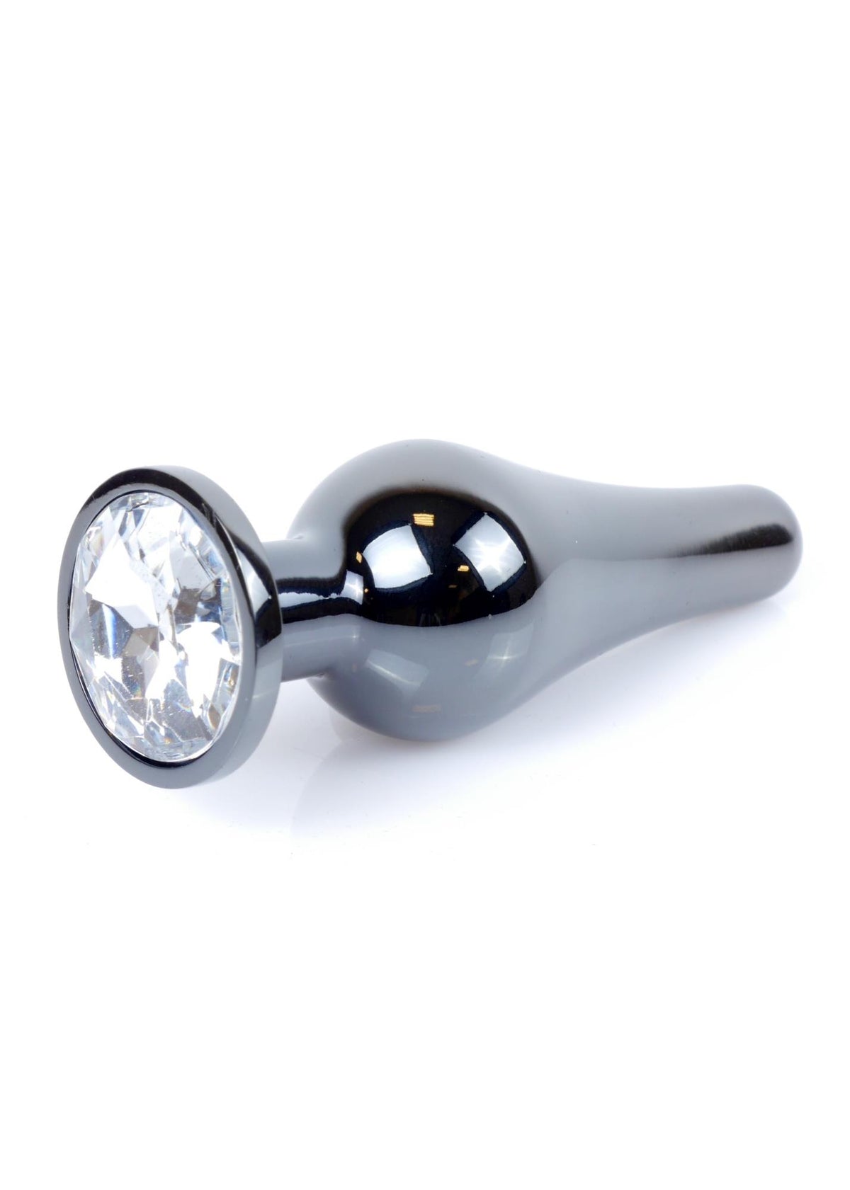 11-Biżuteria analna stalowa MyLove Toys srebrna z diamencikiem 9.5 cm-11