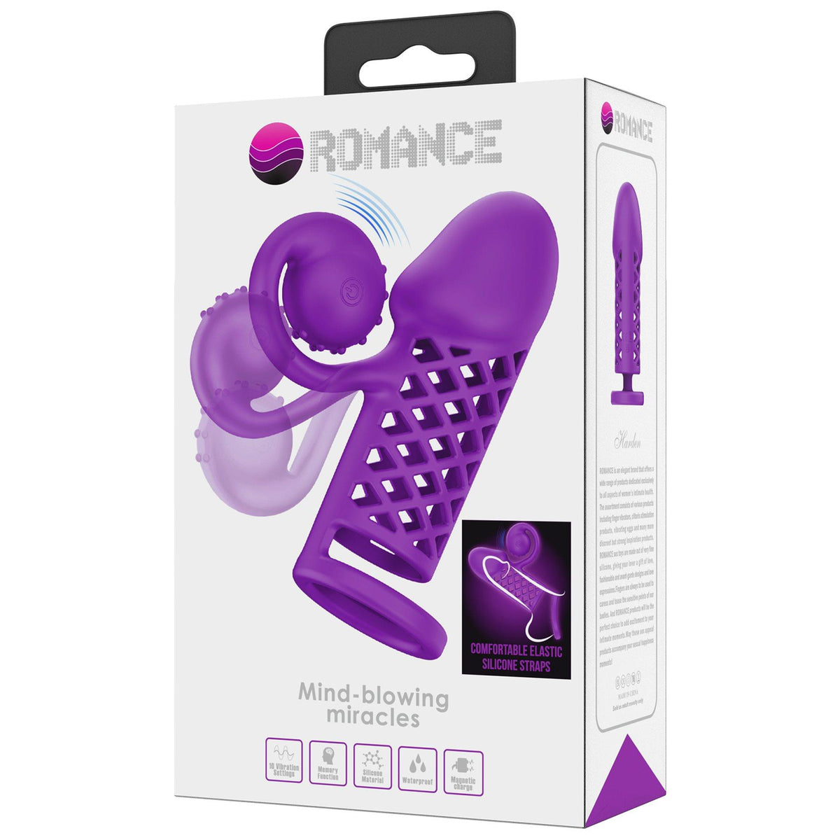 10-Przedłużka na penisa Romance stymulator łechtaczki 10 wibracji USB-10