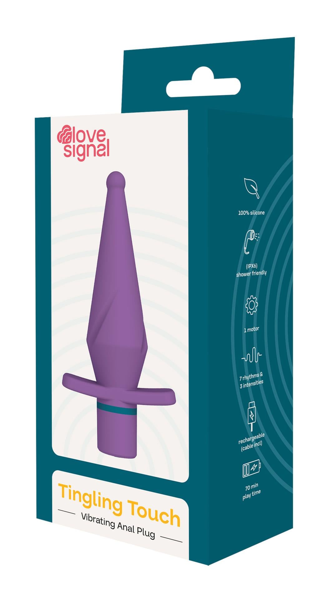 10-Korek analny wibrujący Tingling Touch Dream Toys silikonowy 13 cm USB-10