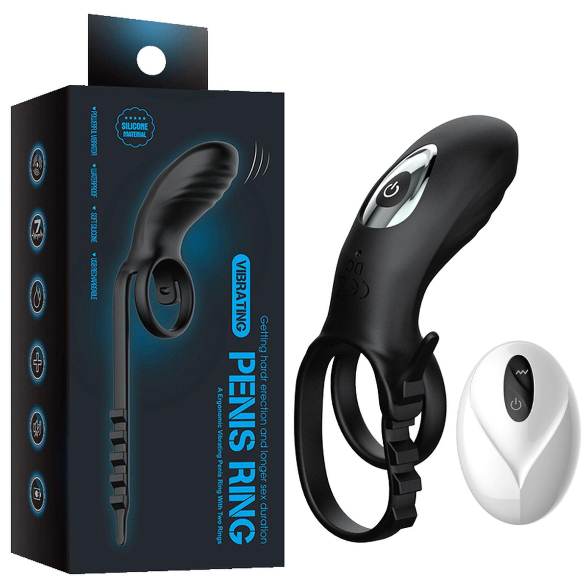 13-Regulowany podwójny pierścień wibrujący z pilotem B Series Cute USB-13