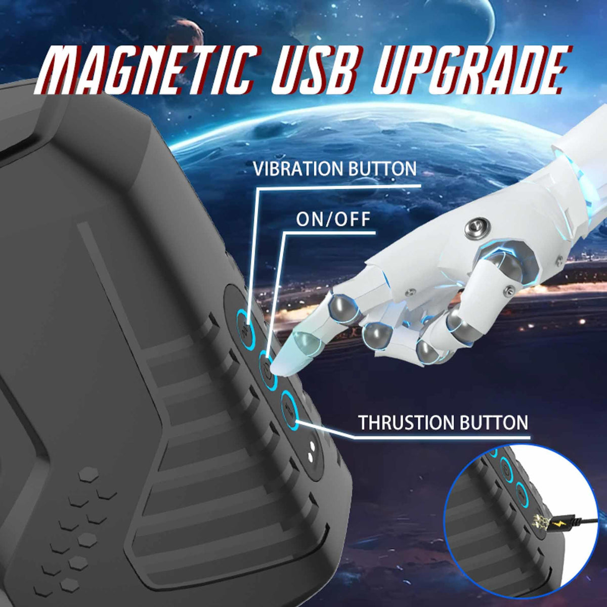 17-Automatyczny masturbator Space Capsule z wibracją B Series Cute USB-17