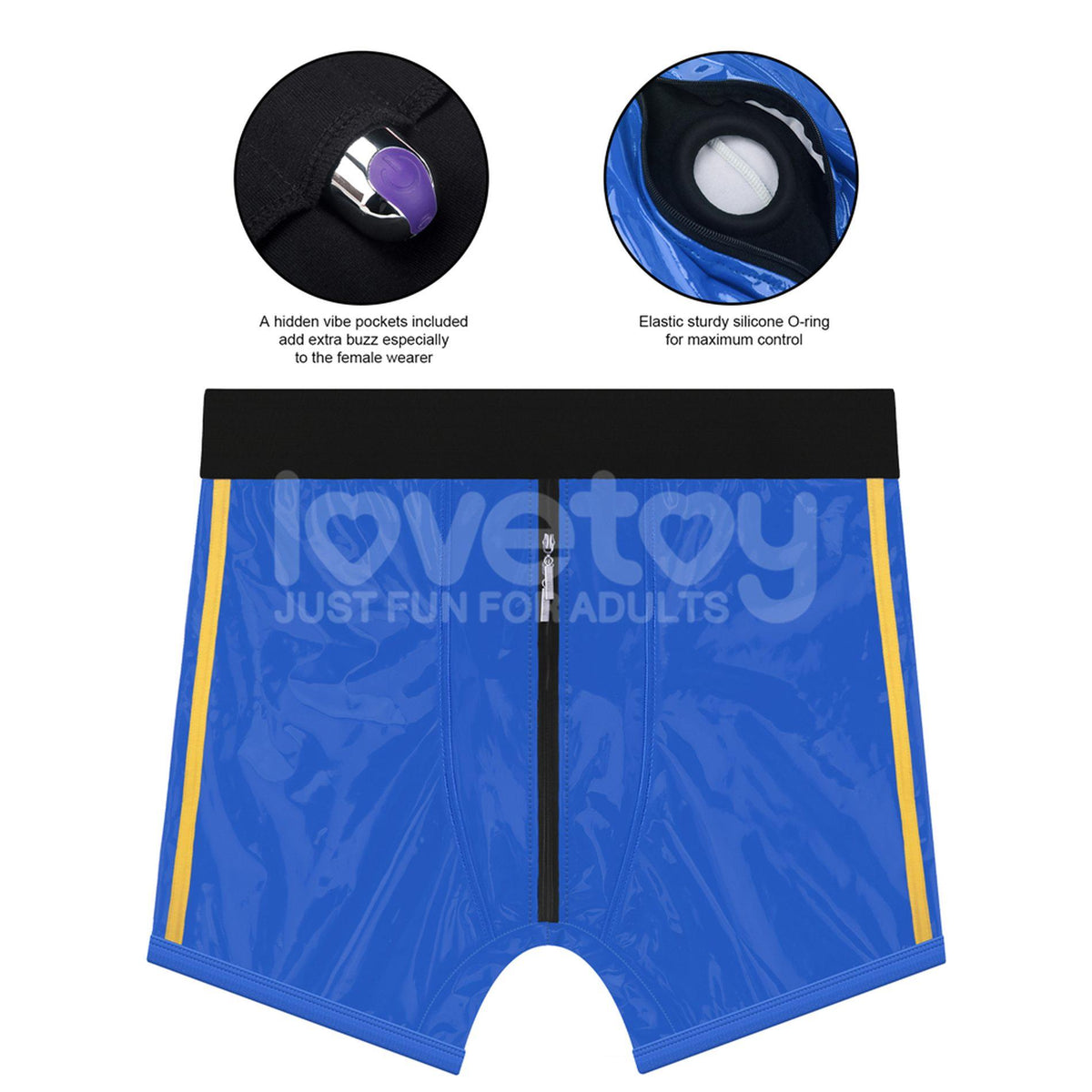 24-Chic Strap-On shorts (36 - 39 inch waist) Blue-24