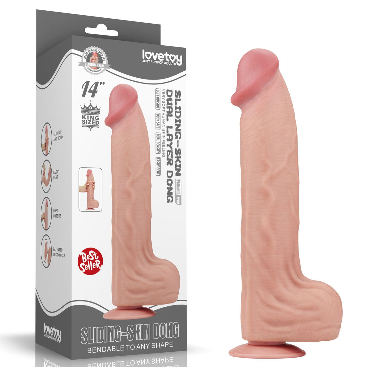 22-14'' King Sized Sliding Skin Dual Layer Dong-22