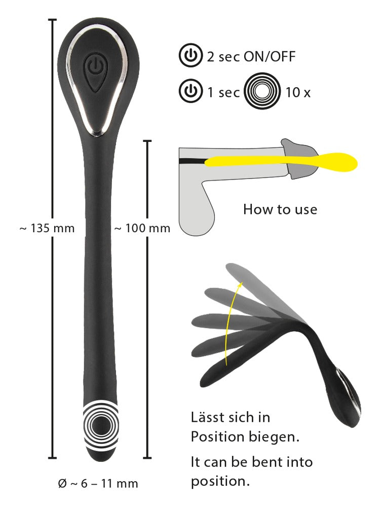 17-Penisplug Vibrating bendible D-17