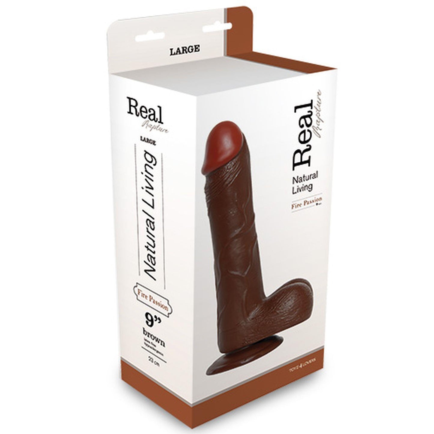 2-Ciemne brązowe dildo gruby penis z jądrami 25cm-2