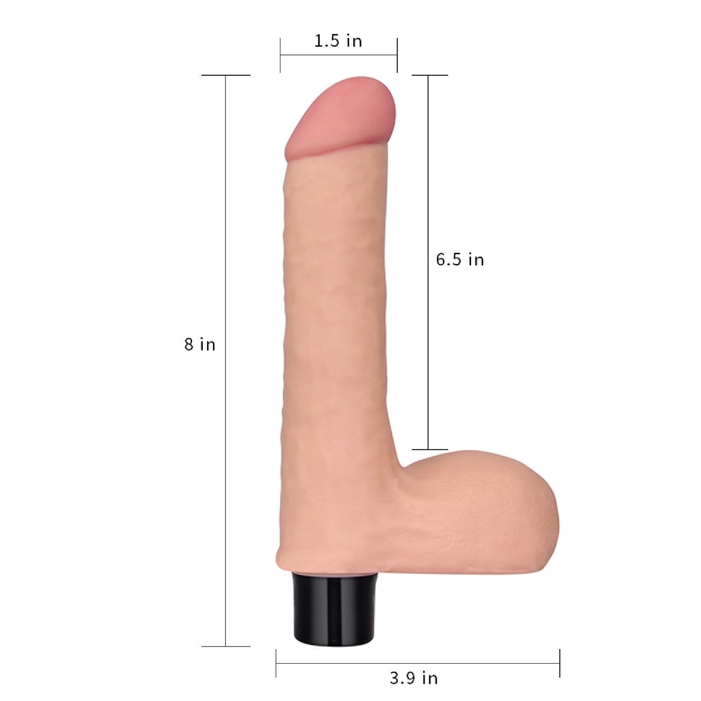 8-Realistyczny wibrator penis z jadrami 17 cm-8