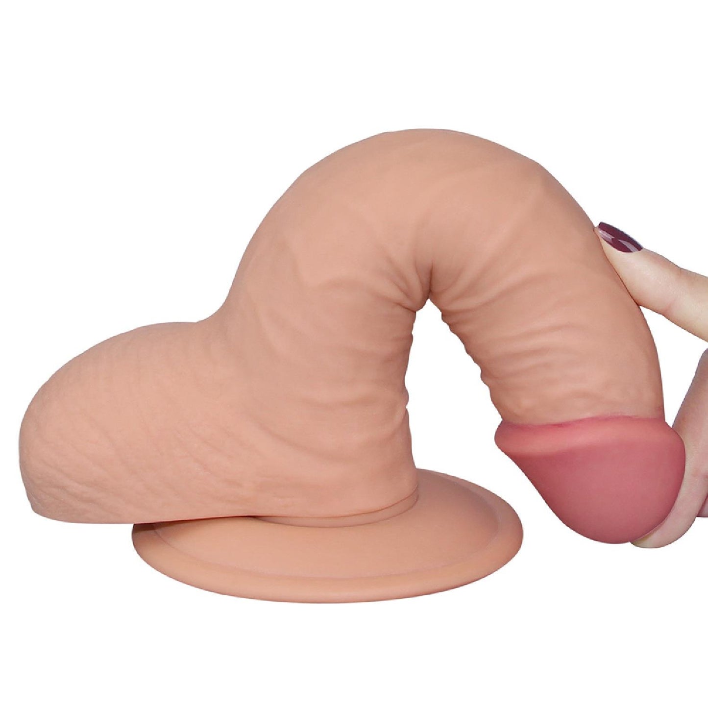 6-Grube żylaste dildo z przyssawką i jadrami 18 cm-6