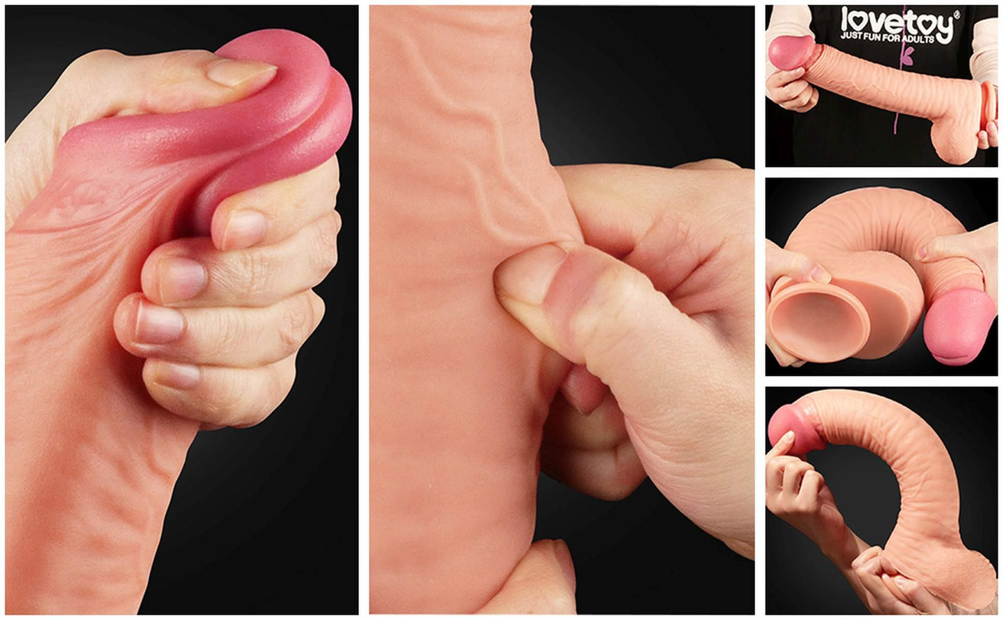 15-Ogromne dildo realistyczny wygląd przyssawka 30 cm-15