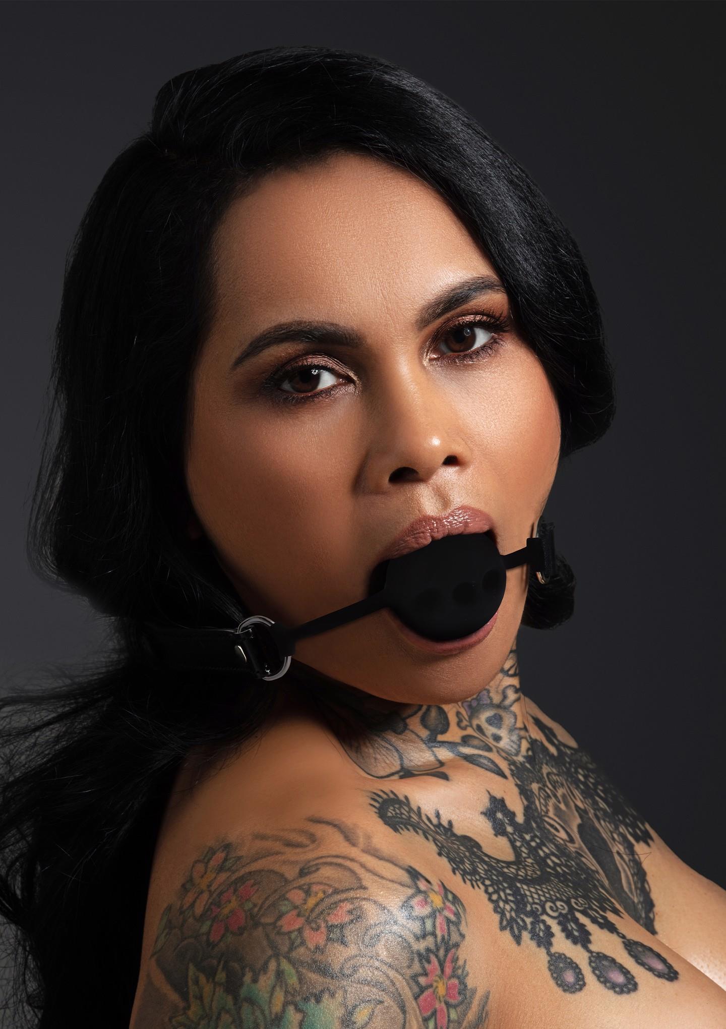 5-Silicone Ball Gag Black-5