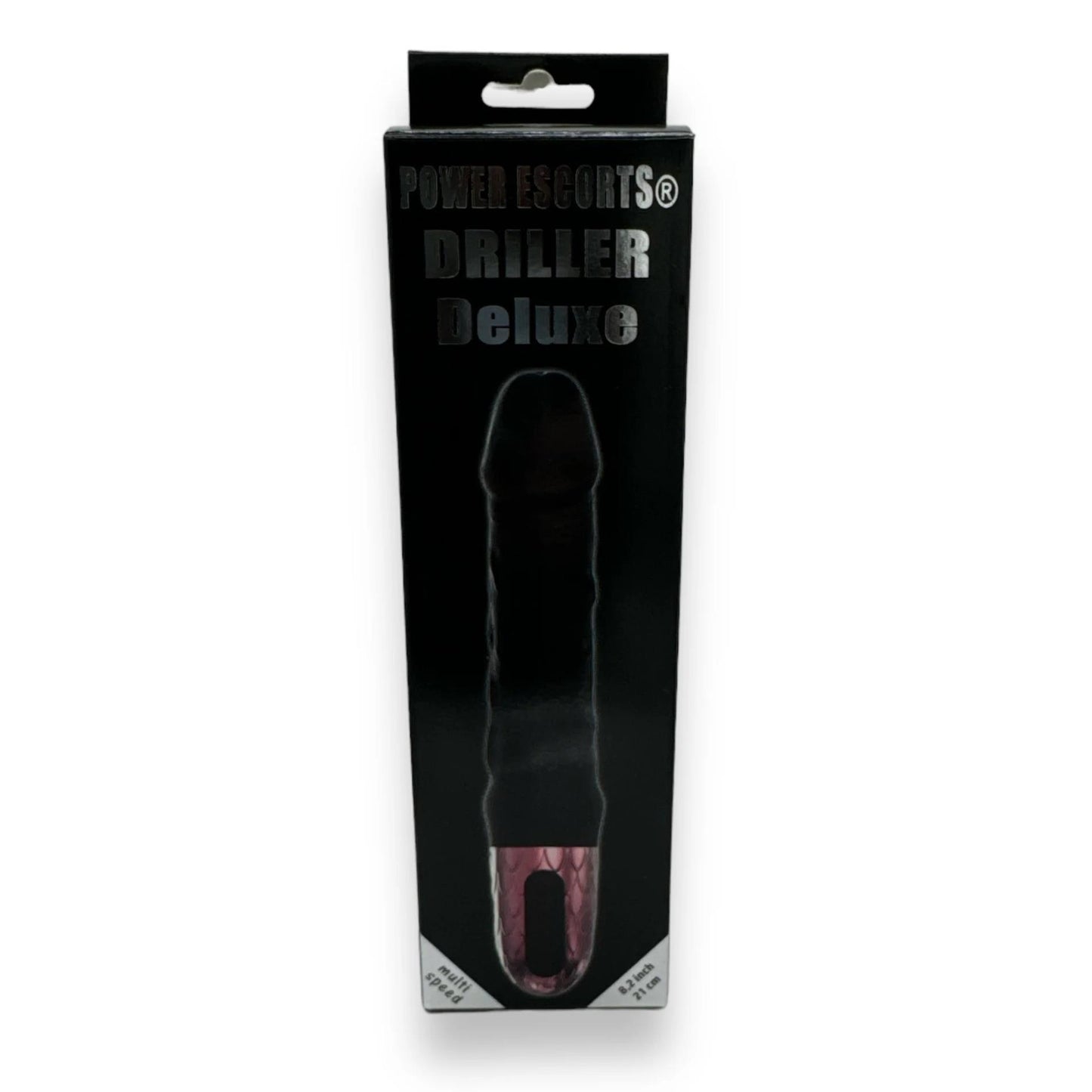 3-Power Escorts - Driller De Luxe Black - 21 Cm / 8.2 Inch Fat Silicone Realistic Vibrator-3