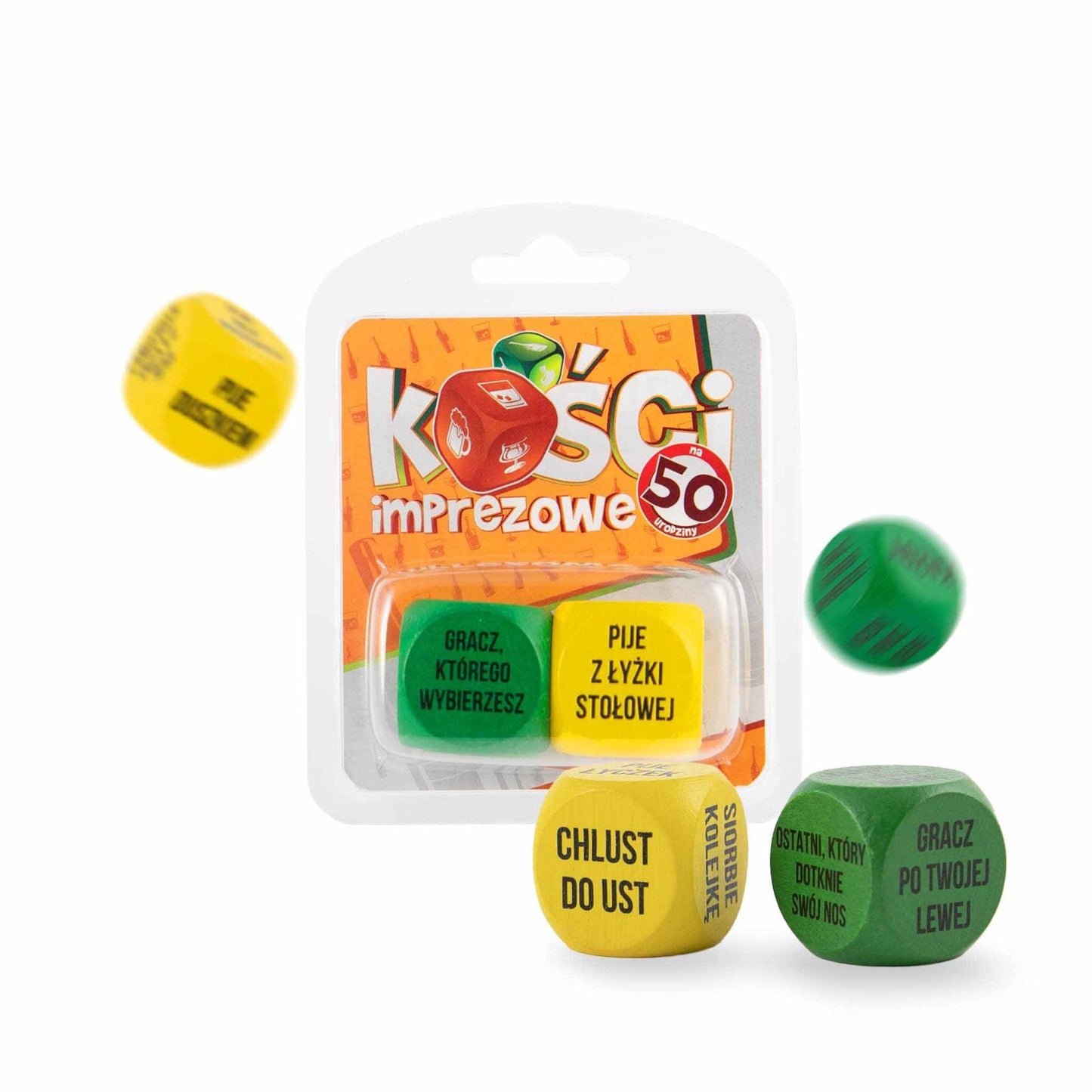 1-Zabawka - Kości imprezowe- na 50 urodziny - różne kolory-1
