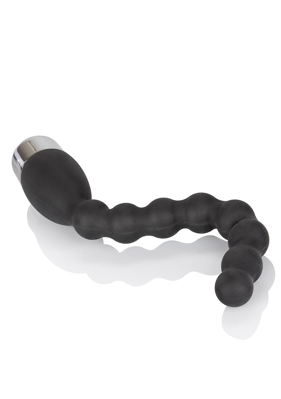 5-Czarny wibrujący plug analny różdżka koraliki-5
