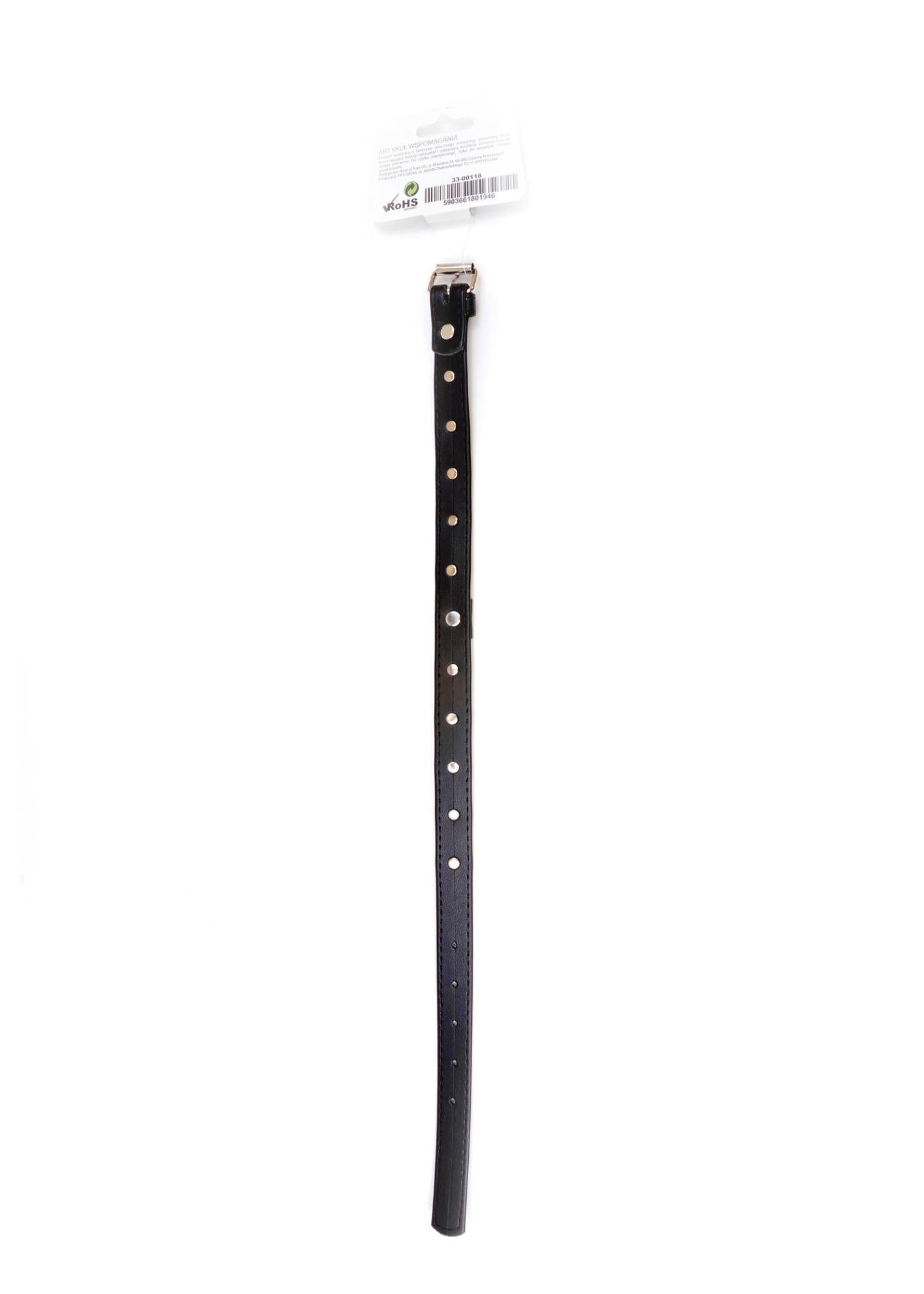4-Bdsm bondage dominacja obroża 2cm skórzana granat-4