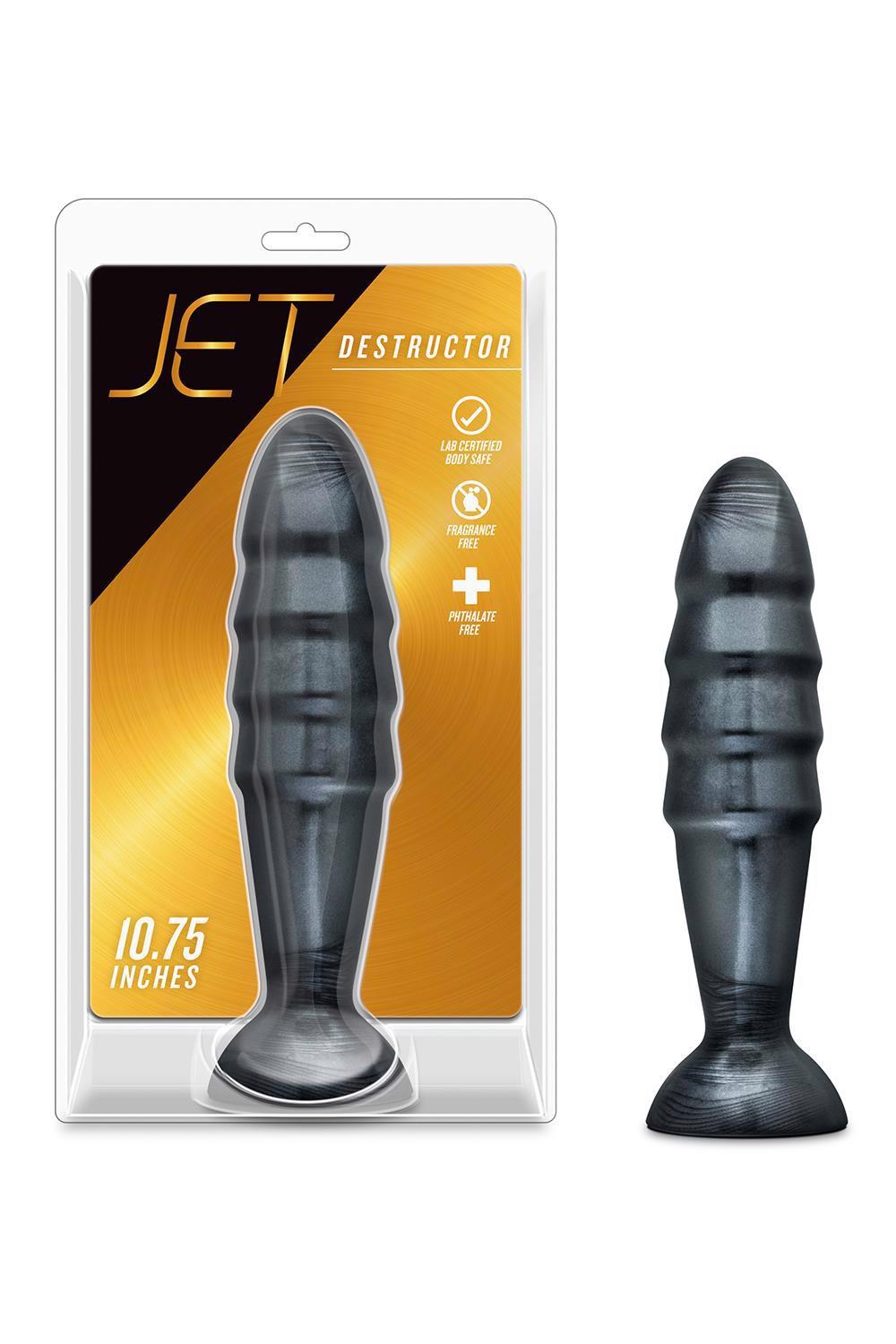7-Czarny gruby silikonowy plug zatyczka korek analny-7
