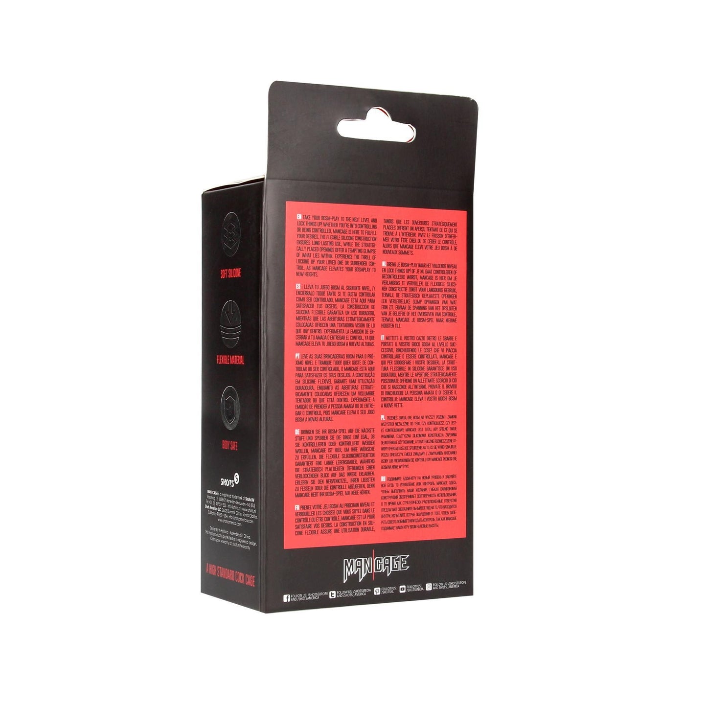 9-Model 27 - Ultra Soft Silicone Chastity Cage - Black-9