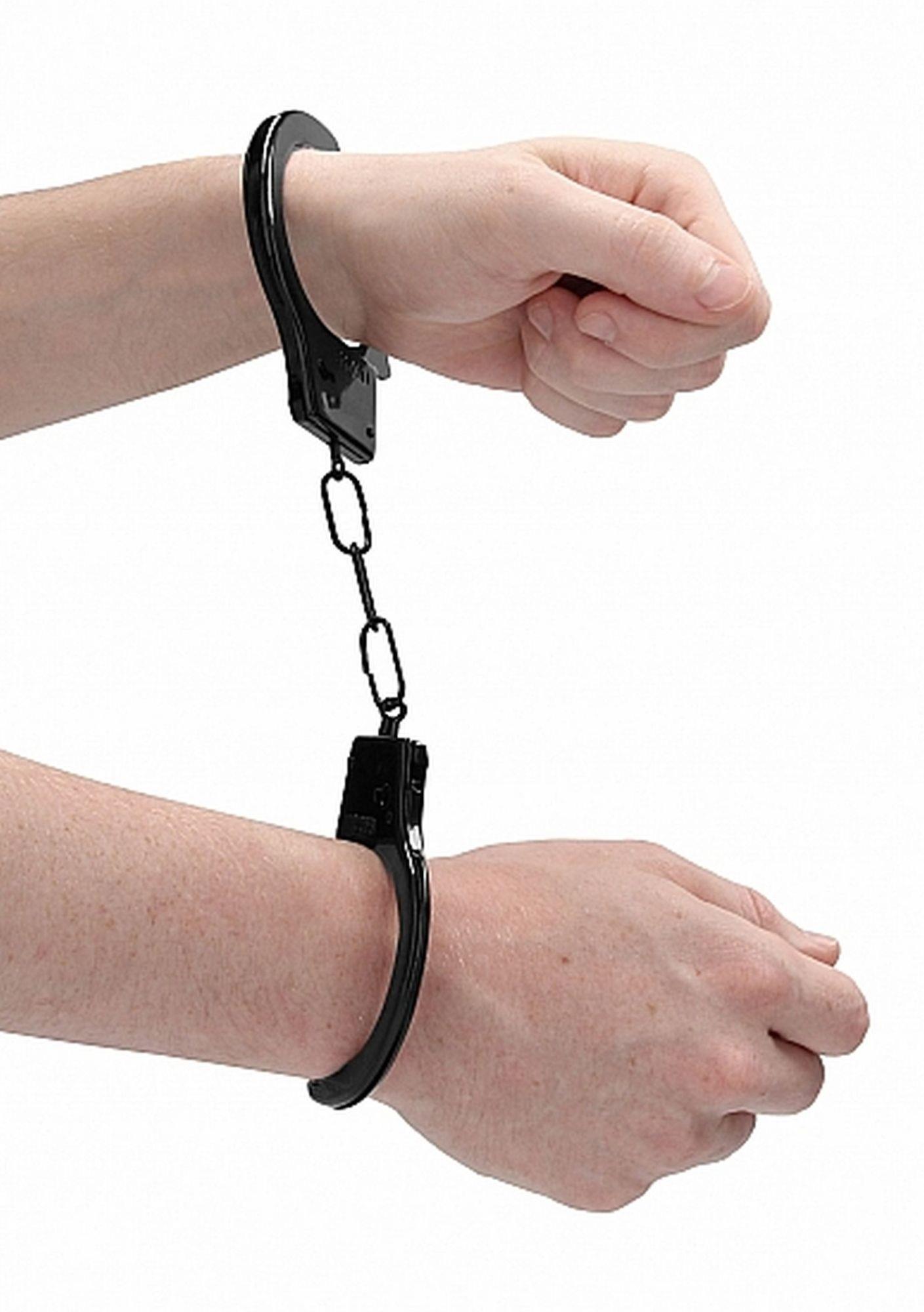 8-Kajdanki erotyczne metalowe czarne bondage bdsm-8
