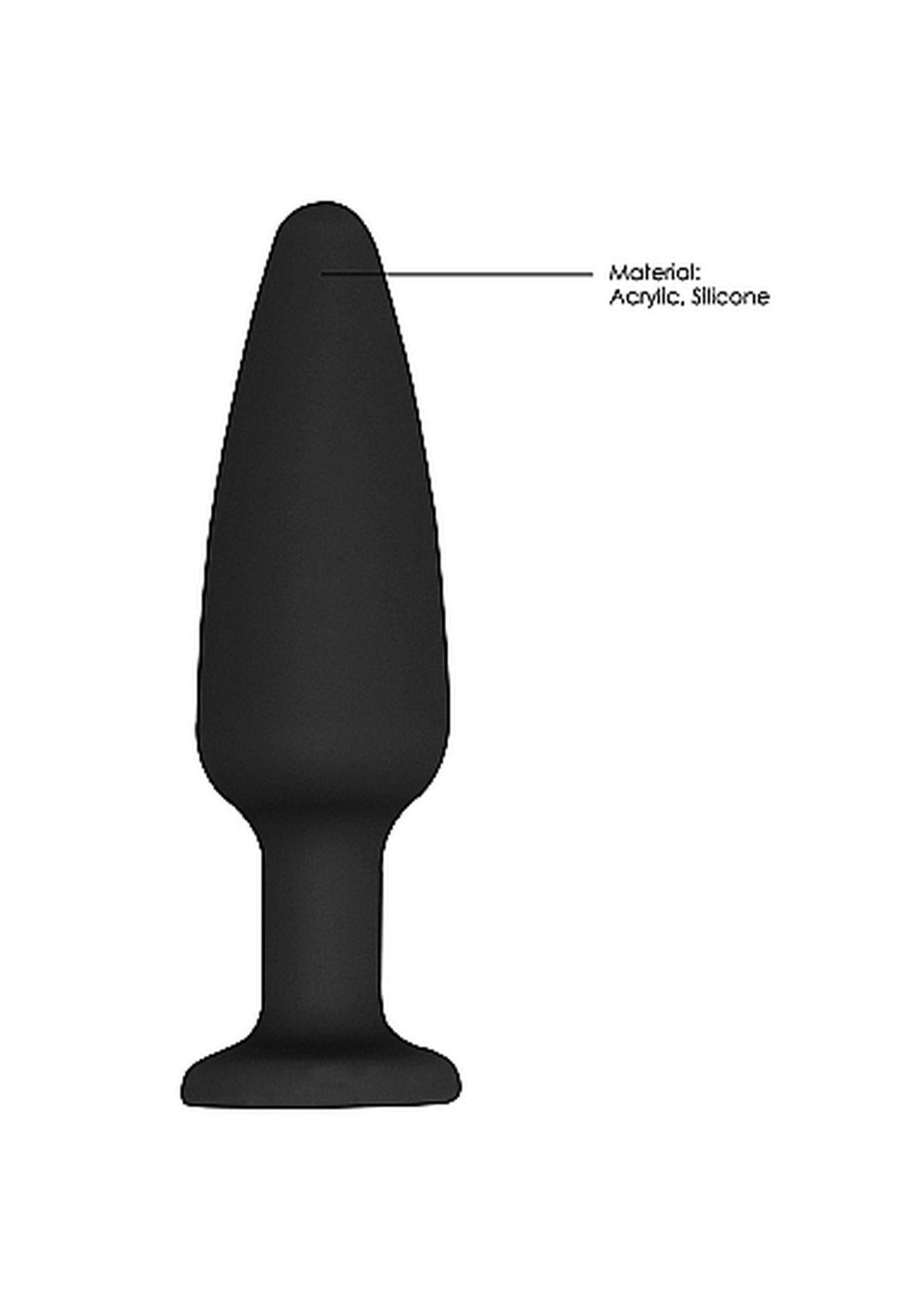 7-Podłużny silikonowy korek analny zatyczka 9,5 cm-7