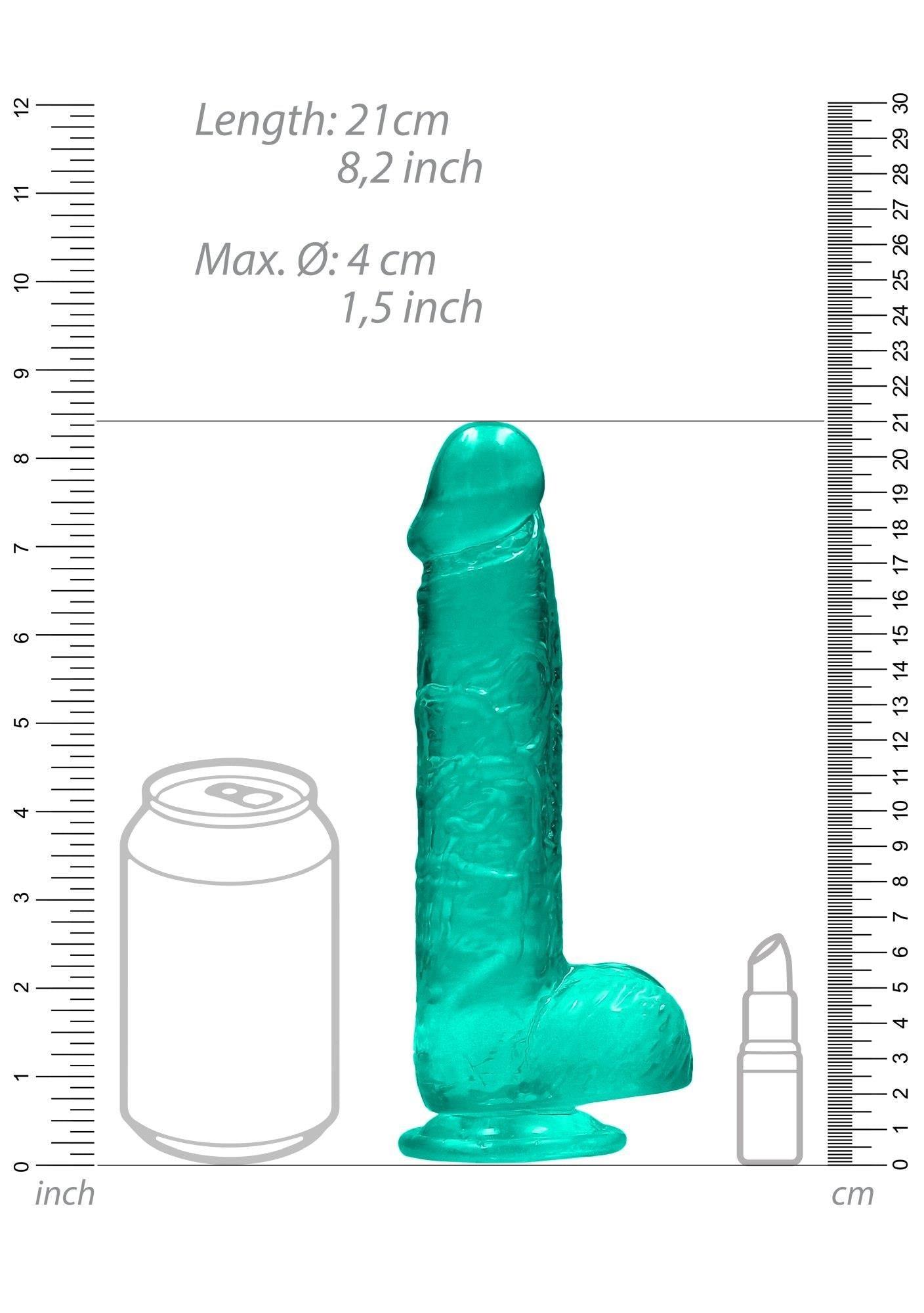 7-Dildo długie żylaste z mocną przyssawką penis 21cm-7