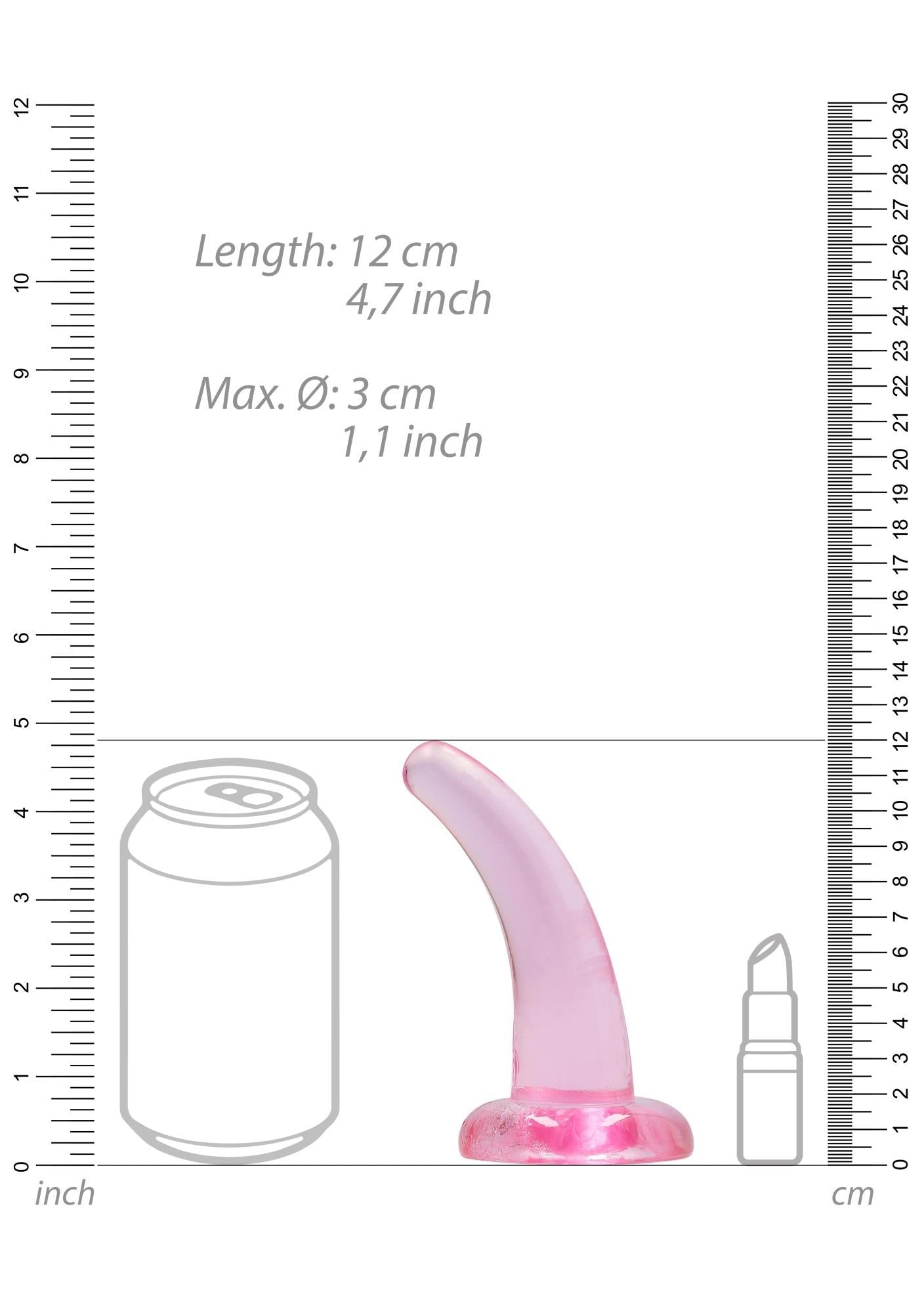 5-Dildo zakrzywione małe z mocną przyssawką 12 cm-5