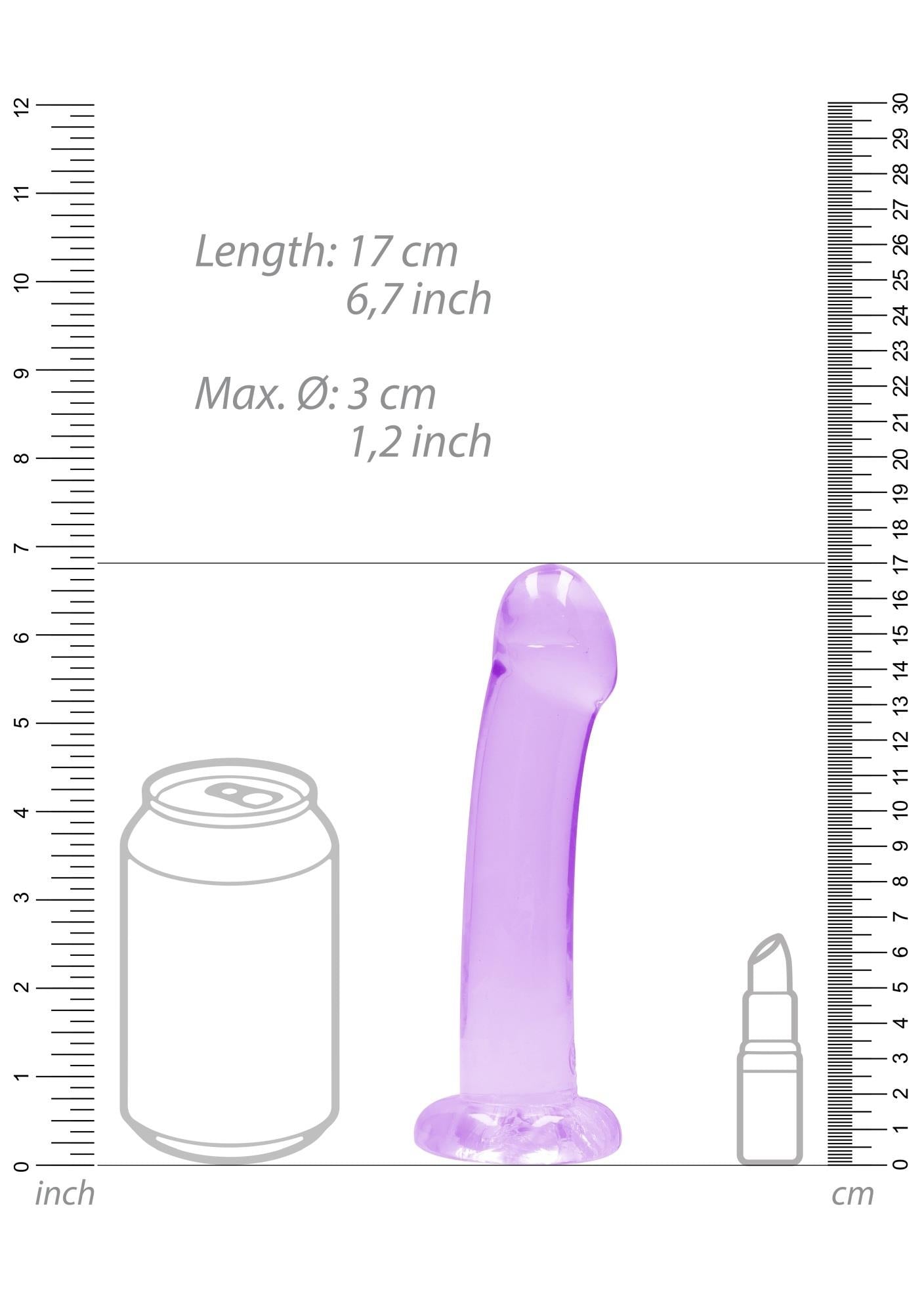 5-Proste sex dildo z główką i przyssawką penis 17 cm-5