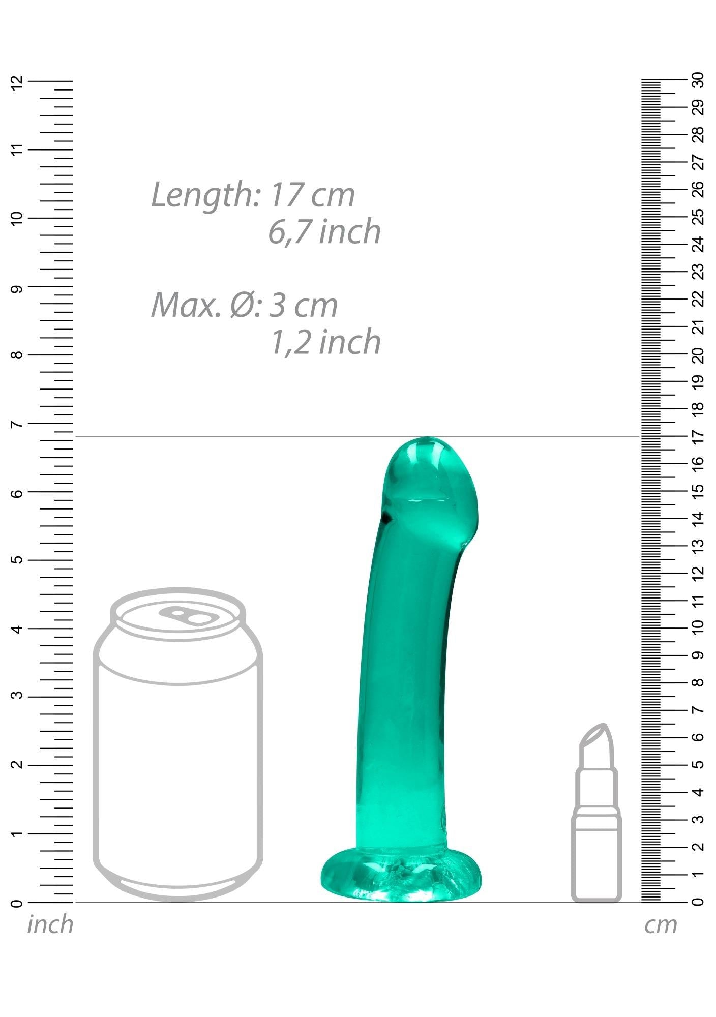 6-Dildo gładkie zielone z mocną przyssawką 17 cm-6