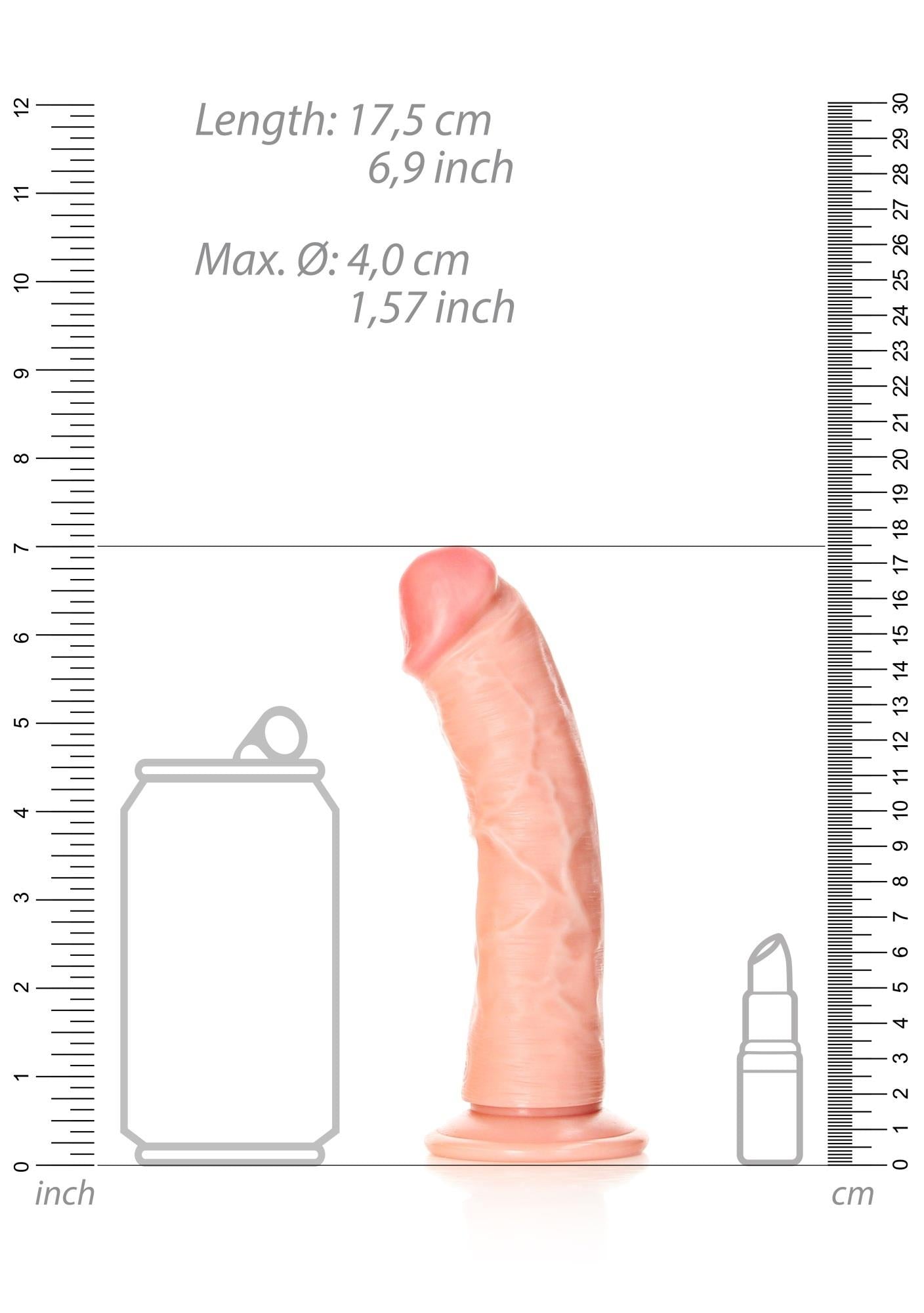 7-Curved Realistic Dildo with Suction Cup - 6""/ 15,5 cm-7