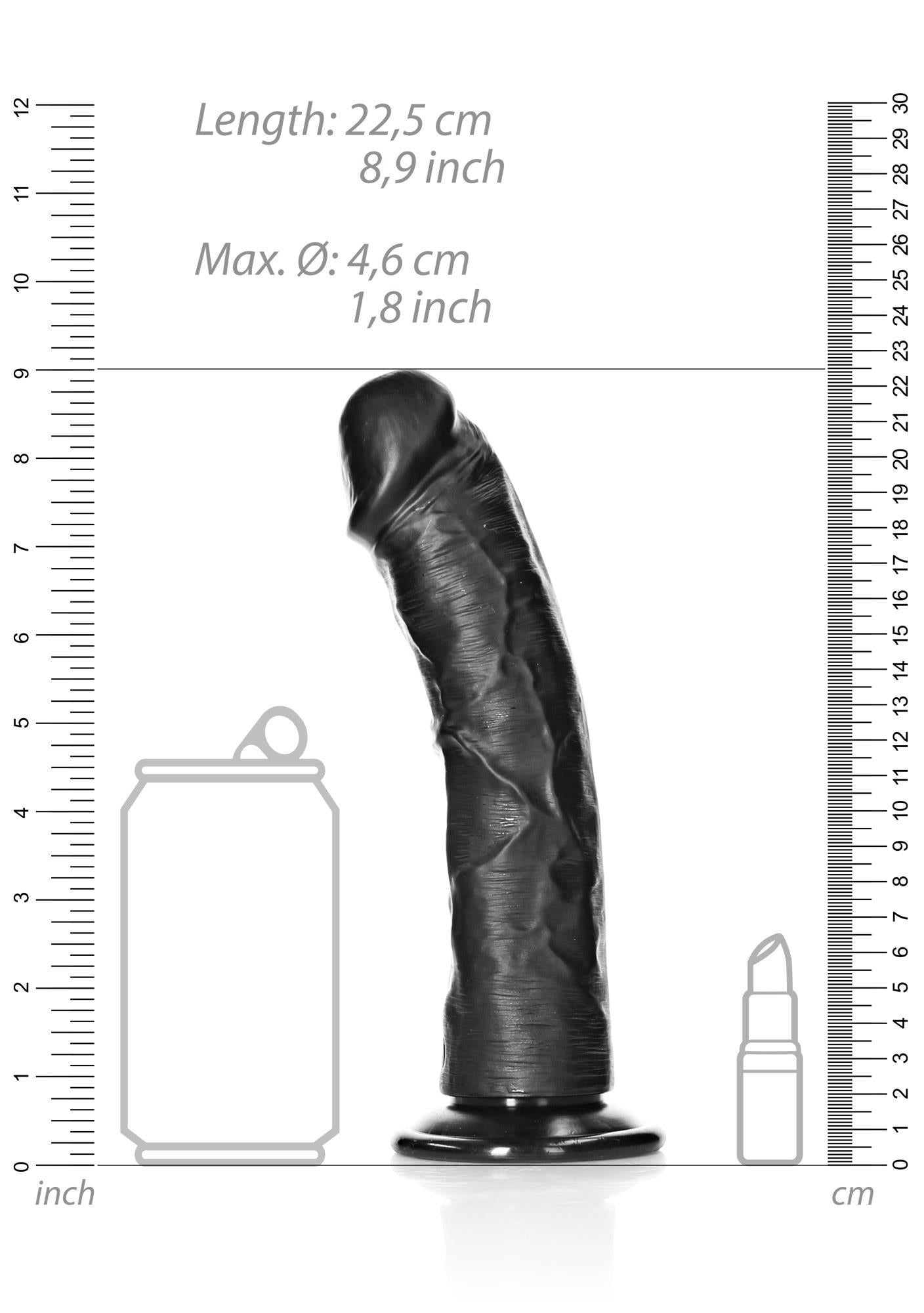 7-Duże realistyczne żylaste dildo przyssawka 22,5 cm-7