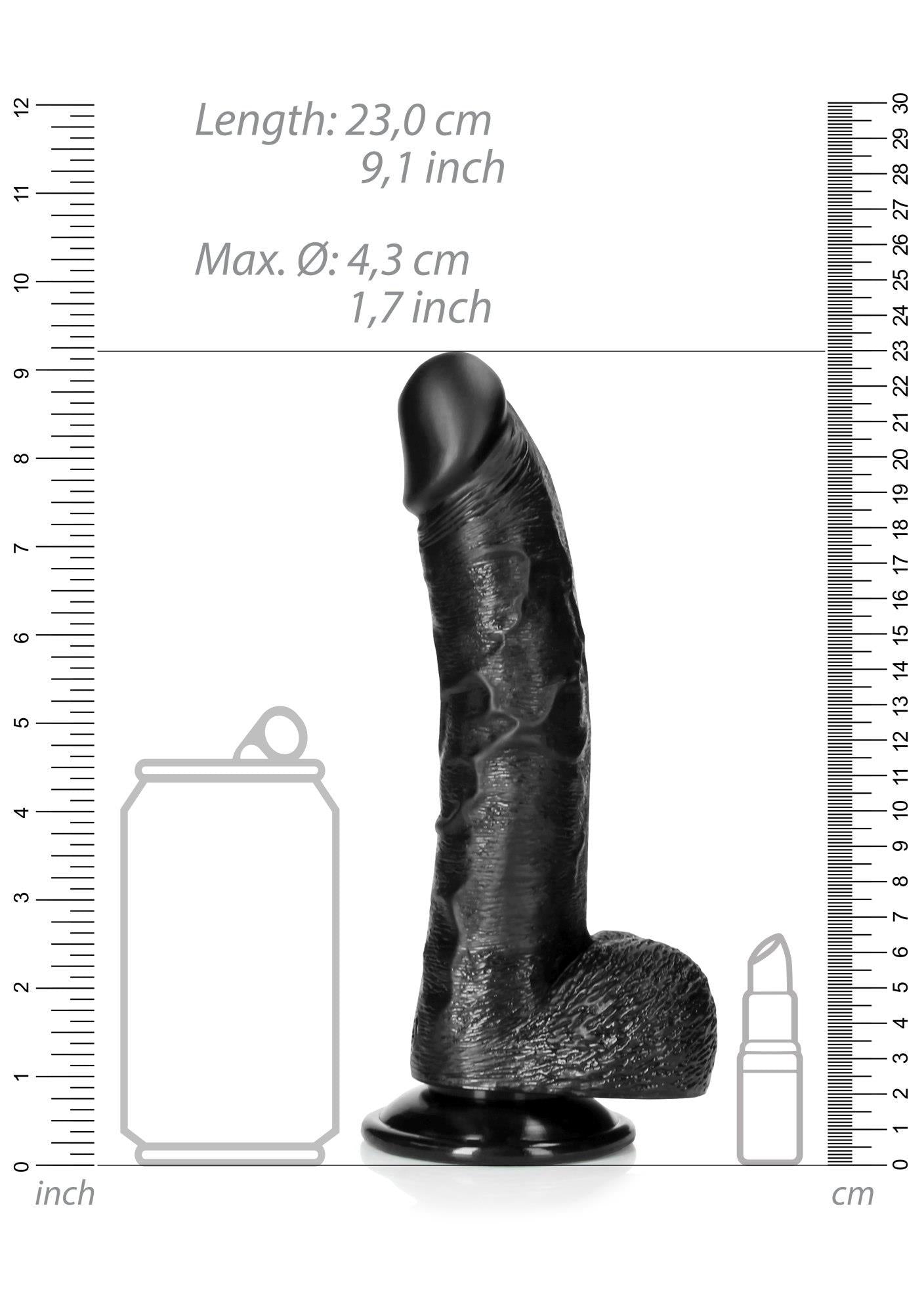 7-Silikonowe żylaste dildo z przyssawką 23 cm-7