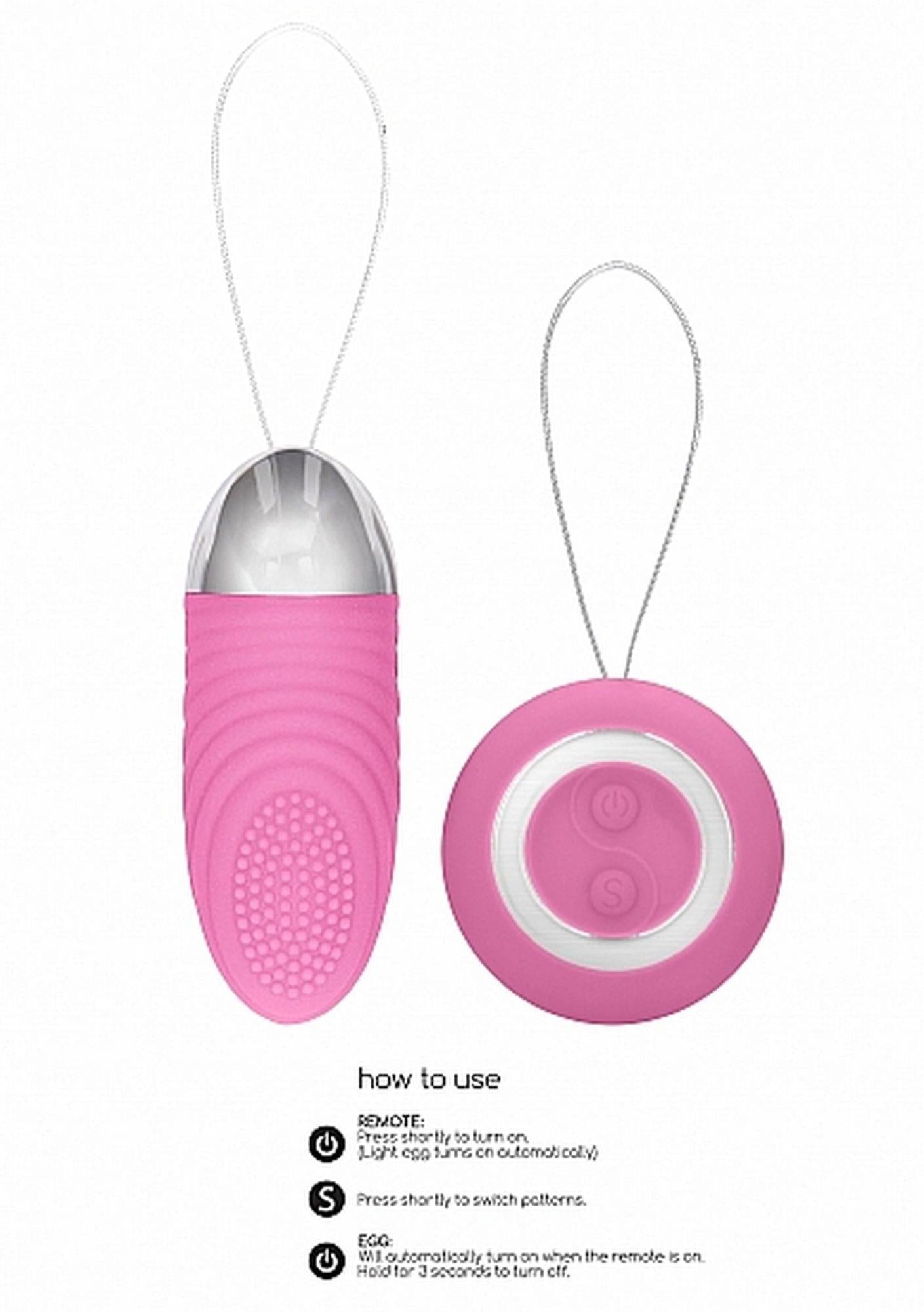 9-Ethan - Rechargeable Remote Control Vibrating Egg - Pink-9