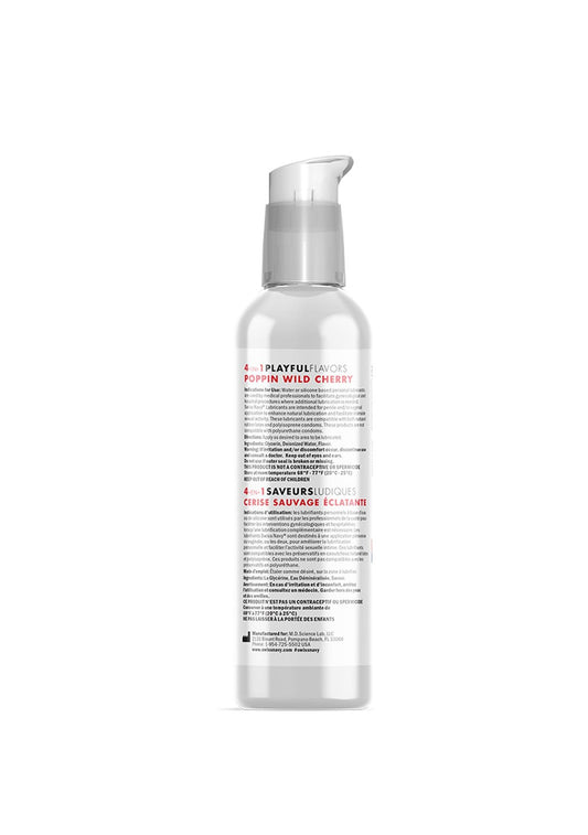 2-4 In 1 Lubricant with Poppin Wild Cherry Flavor - 4 fl oz / 118 ml-2