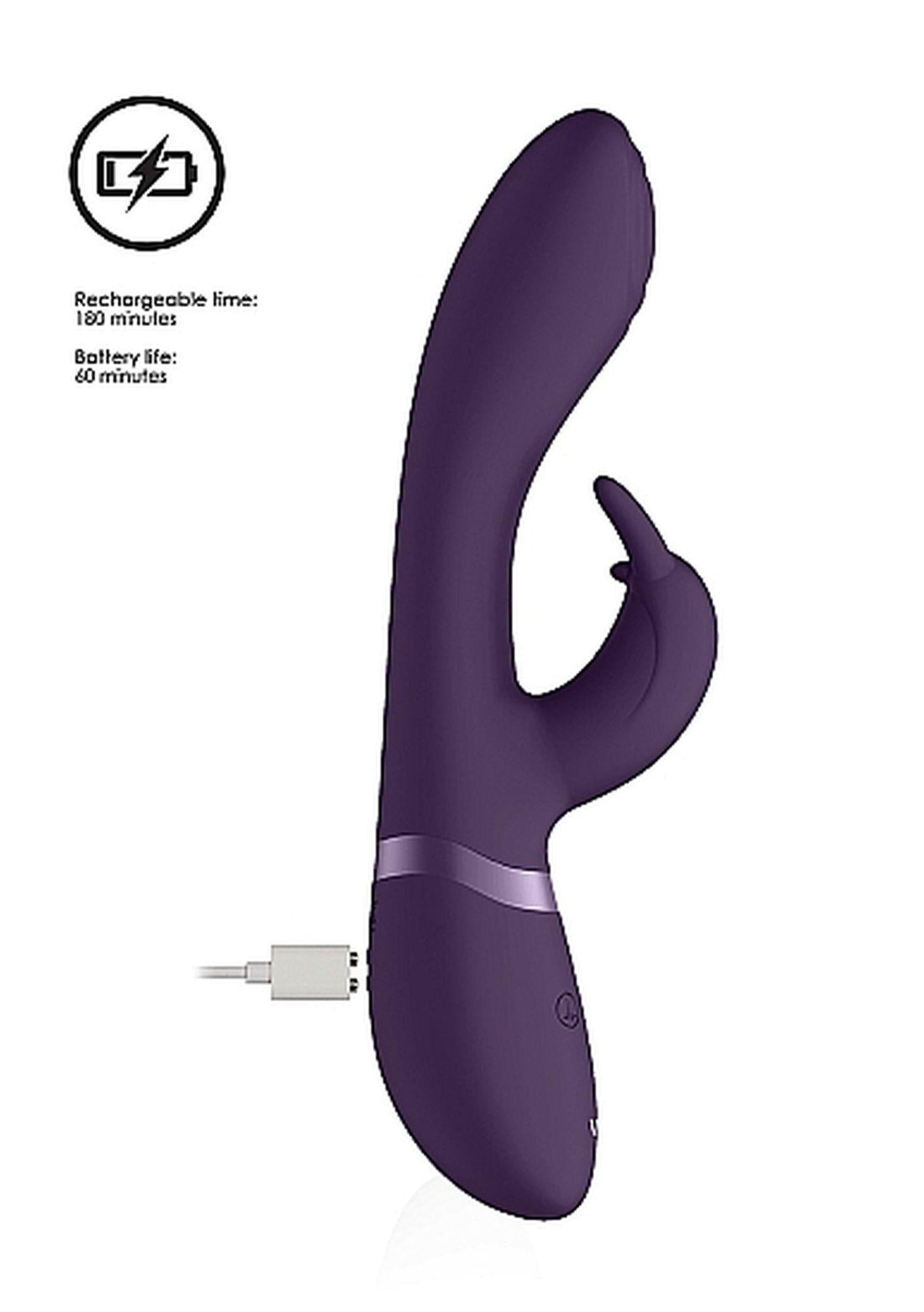 12-Wibrator króliczek z masażerem rotacją 21cm 10tryb-12