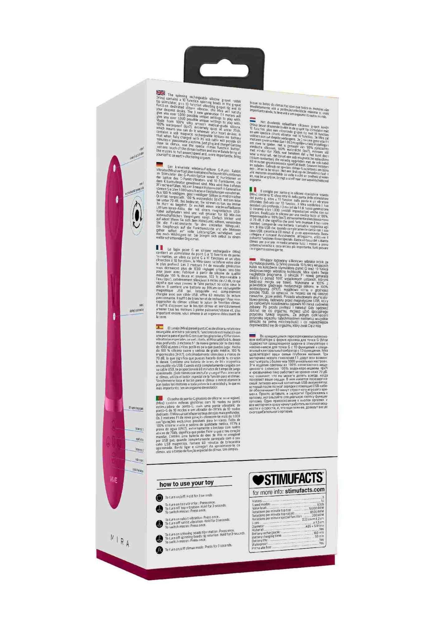 11-Wibrator masażer - Spinning G-spot Rabbit - Pink-11