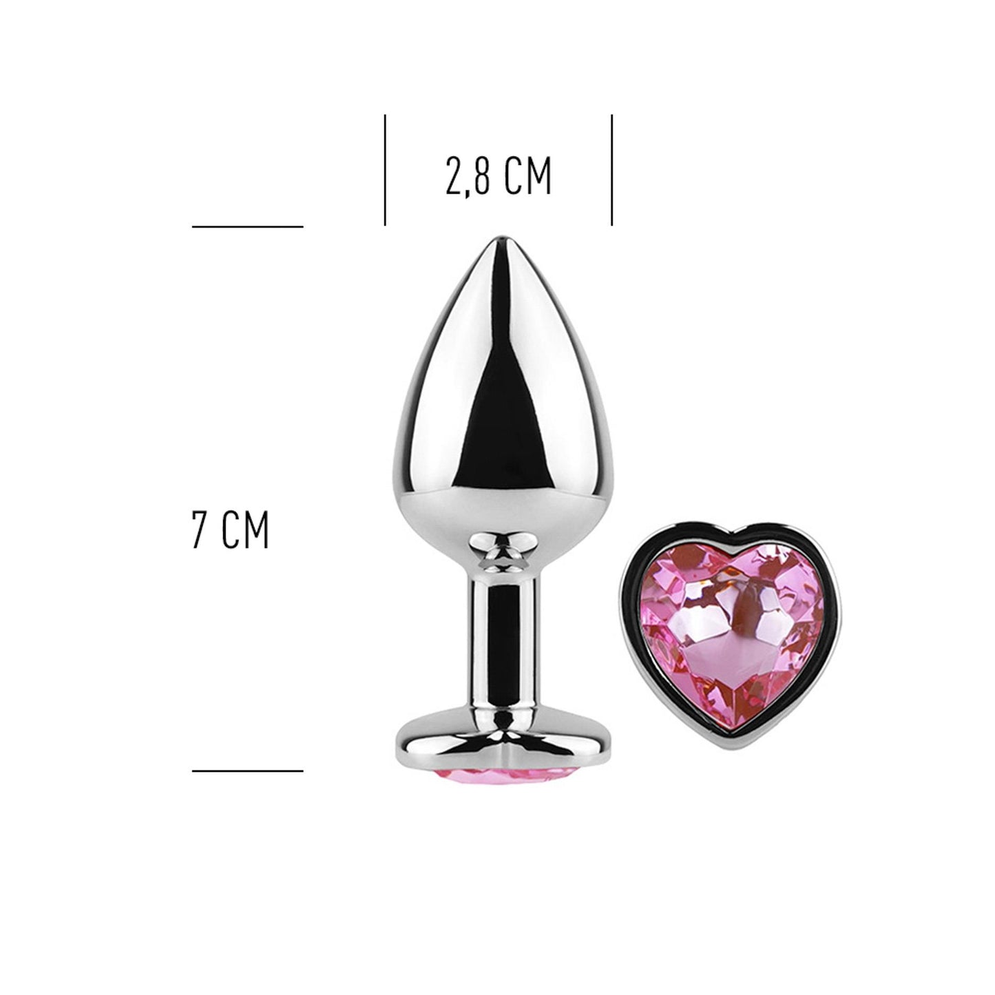 4-PINK HEART METAL BUTT PLUG-4