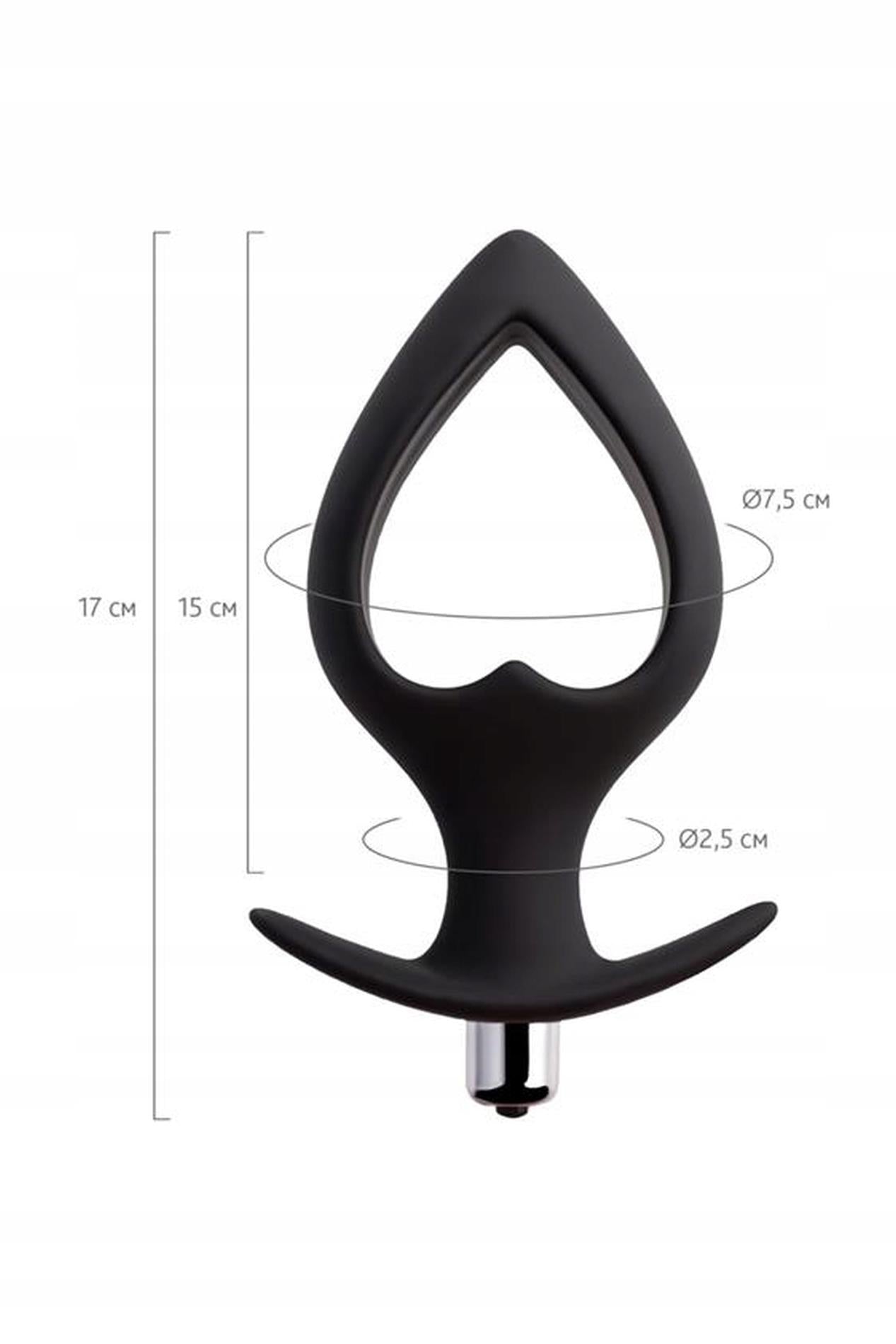 4-TOYFA POPO Pleasure Anal Plug Cordis L Vibro Black-4