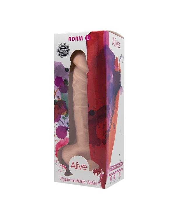 3-cielisty duży żylasty penis z przyssawką 21,5 cm-3