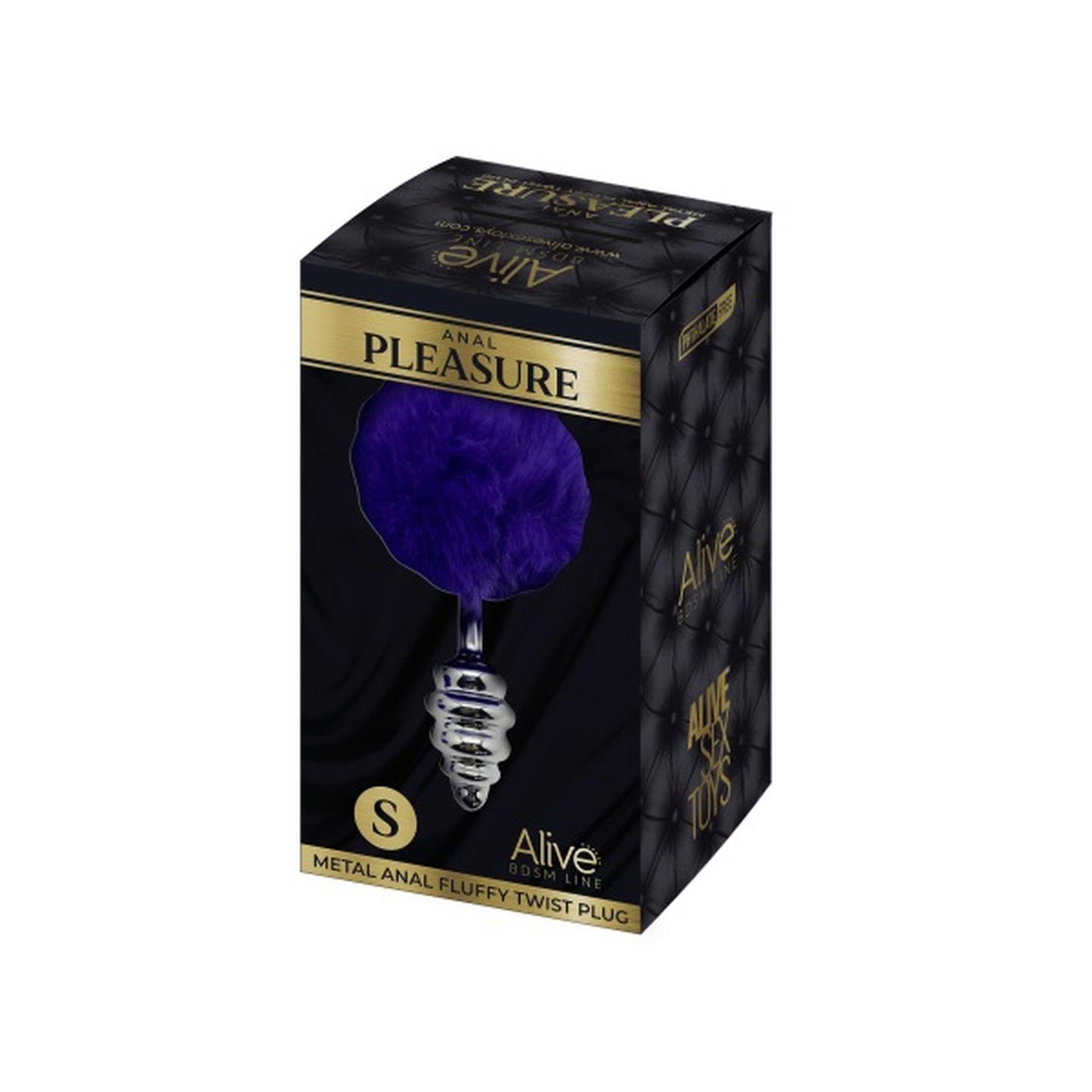 2-Korek analny plug metalowy zatyczka z pomponem 7cm-2