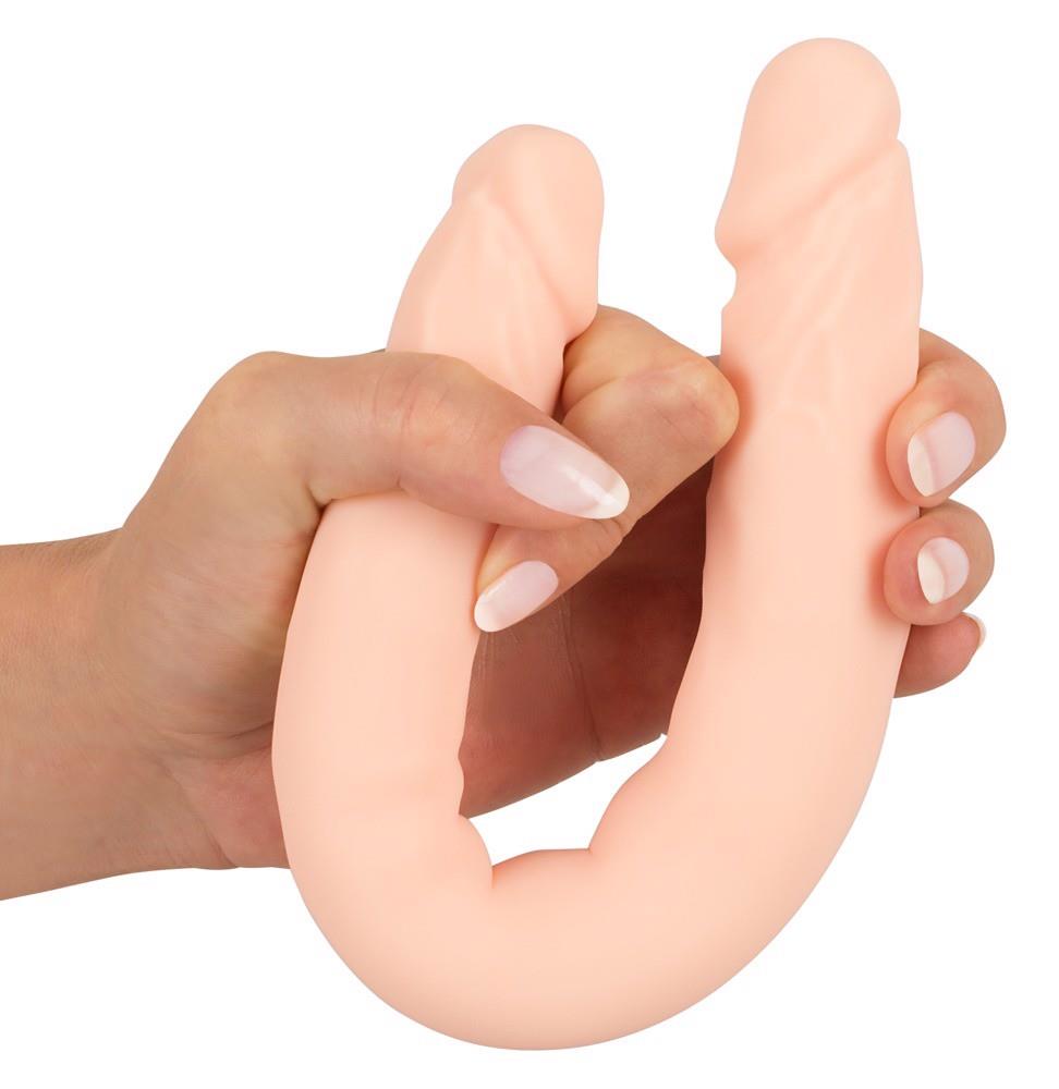 9-Dildo dwie końcówki realistyczne giętkie 30,5 cm-9