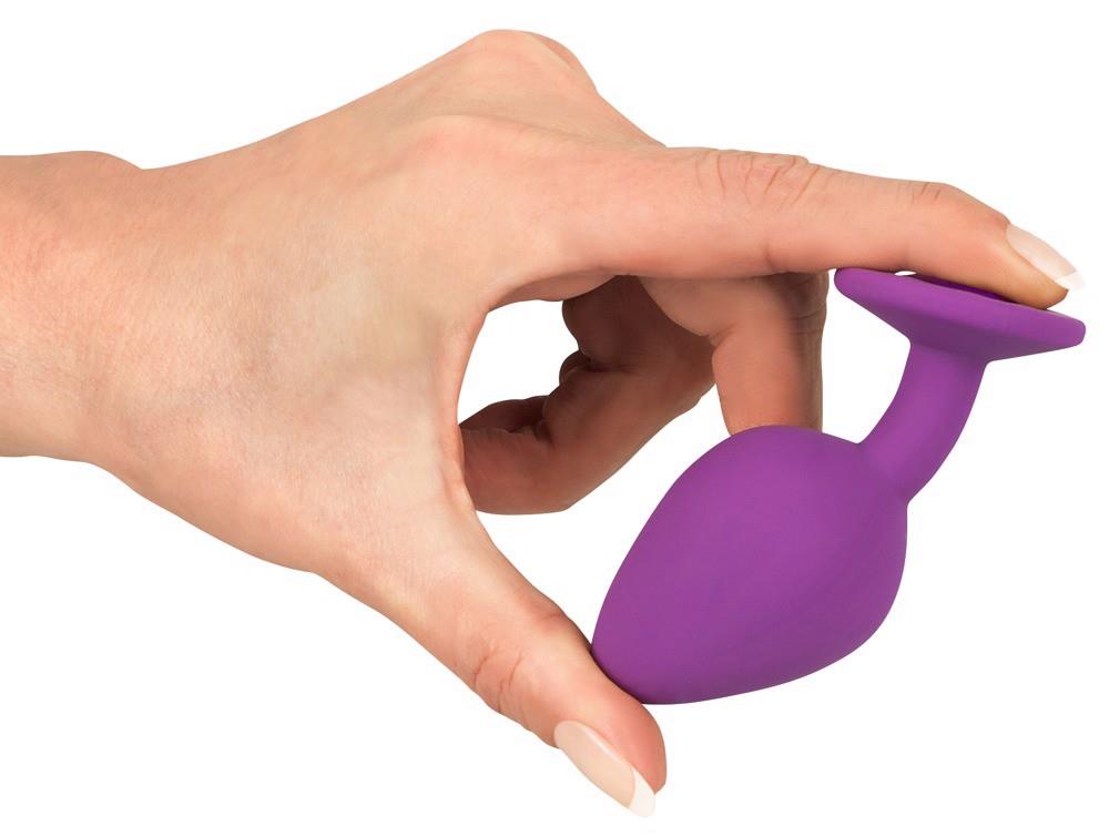 7-Silikonowy plug korek analny z kamyczkiem sex 7cm-7
