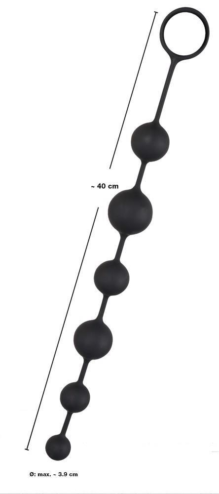7-Elastyczny sznur kulek analnych korali długi 40cm-7