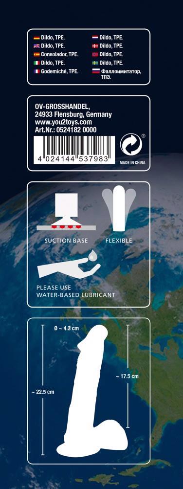 15-Duże giętkie realistyczne dildo przyssawka 22,5 cm-15