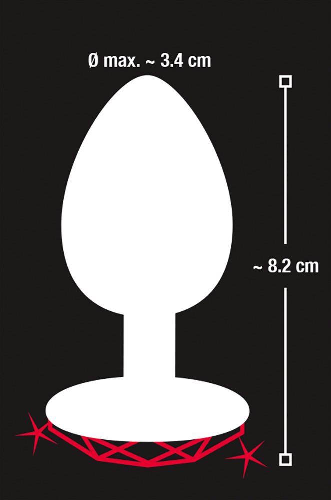 13-Ozdobny korek analny z sercem kryształek plug 8cm-13