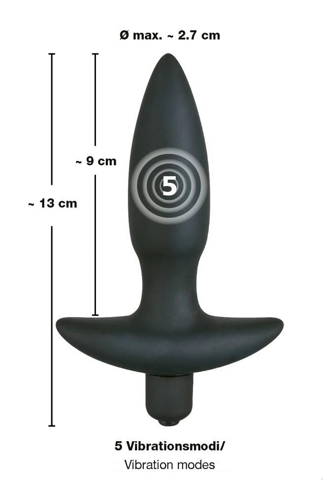 8-Wibrująca zatyczka analna korek plug do pupy 13cm-8