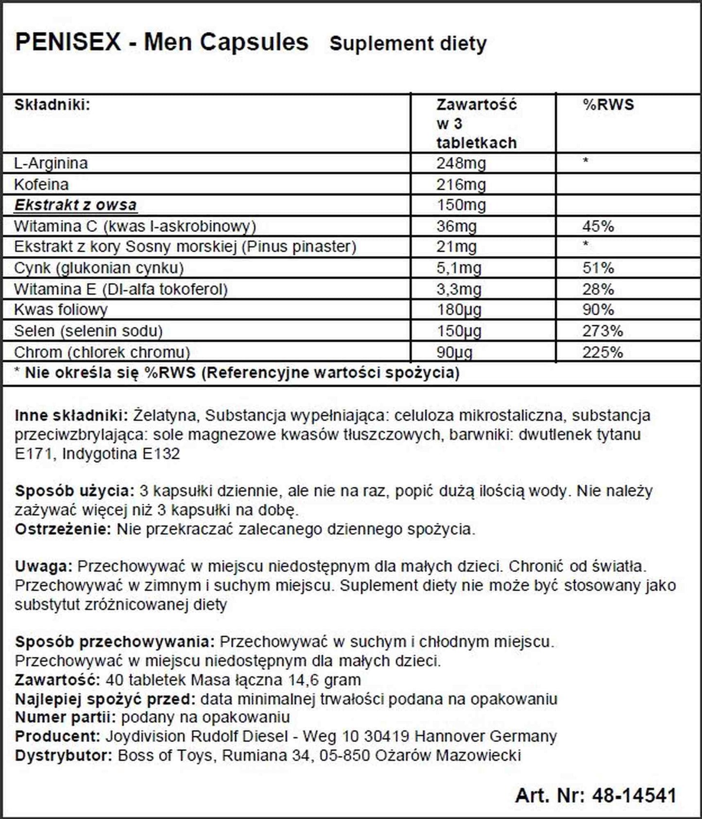 3-Tabletki powiększające penisa erekcję potencję 40-3
