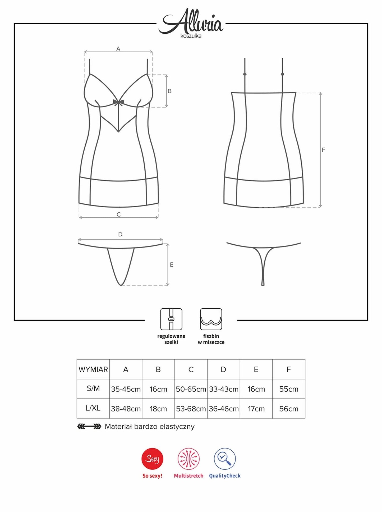 4-Czarna sex koszulka komplet stringi obsessive s/m-4